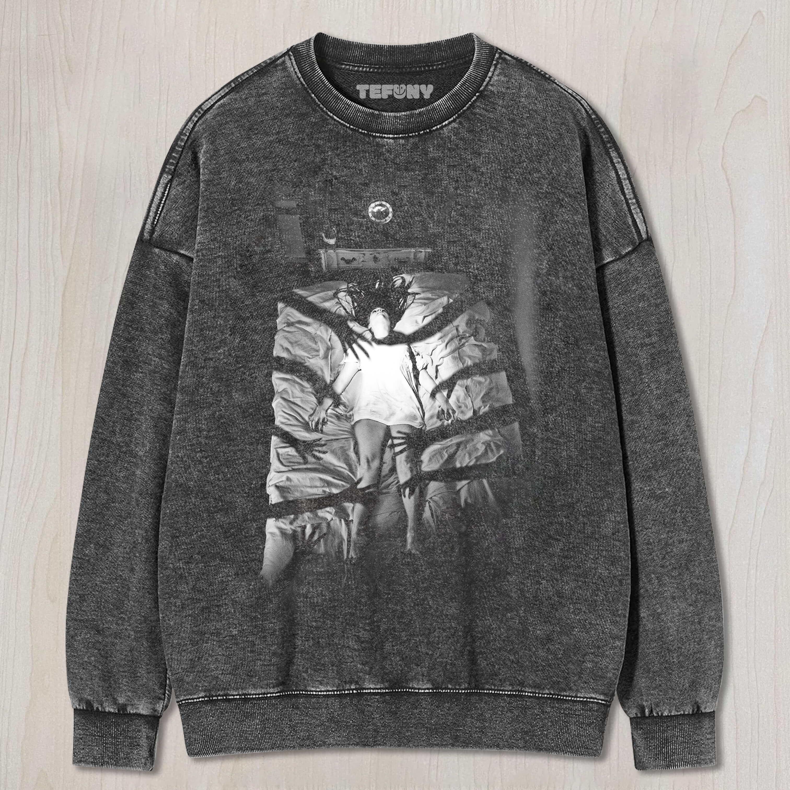 THE PERSON LYING IN BED WAS HELD BY MANY HANDS T-SHIRT & LONG SLEEVES & HOODIES