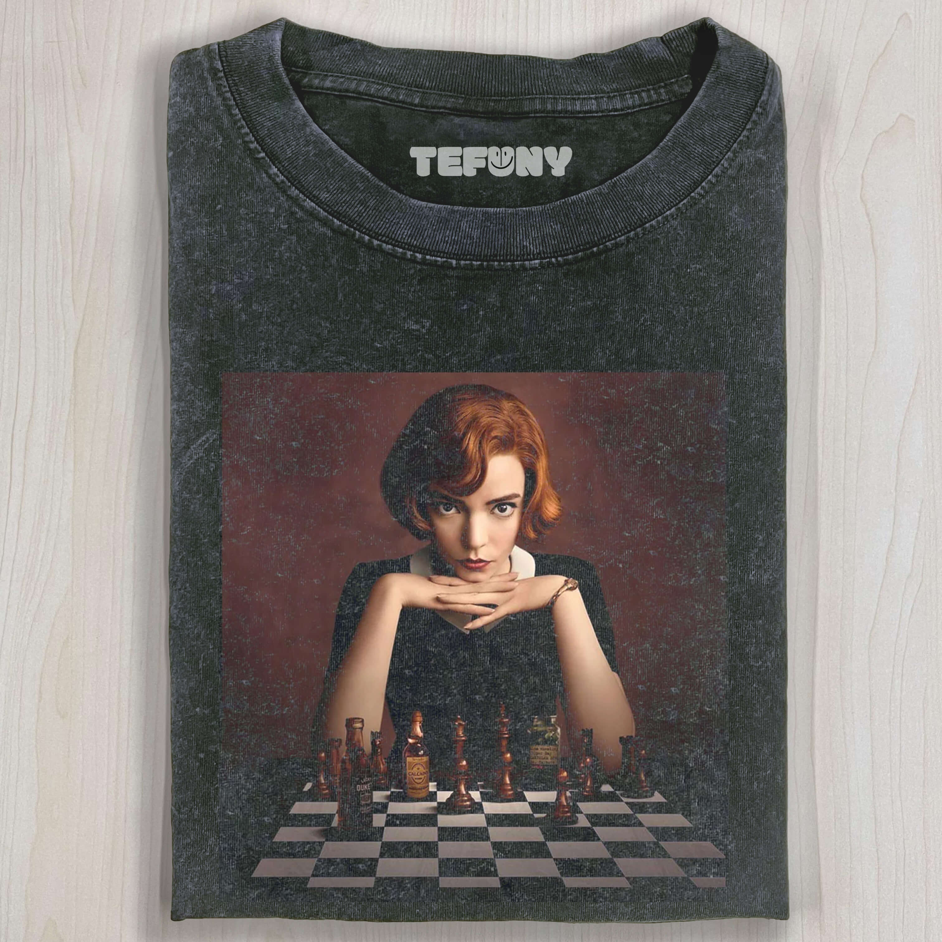 THE QUEEN'S GAMBIT BETH HARMON THEMED T-SHIRT
