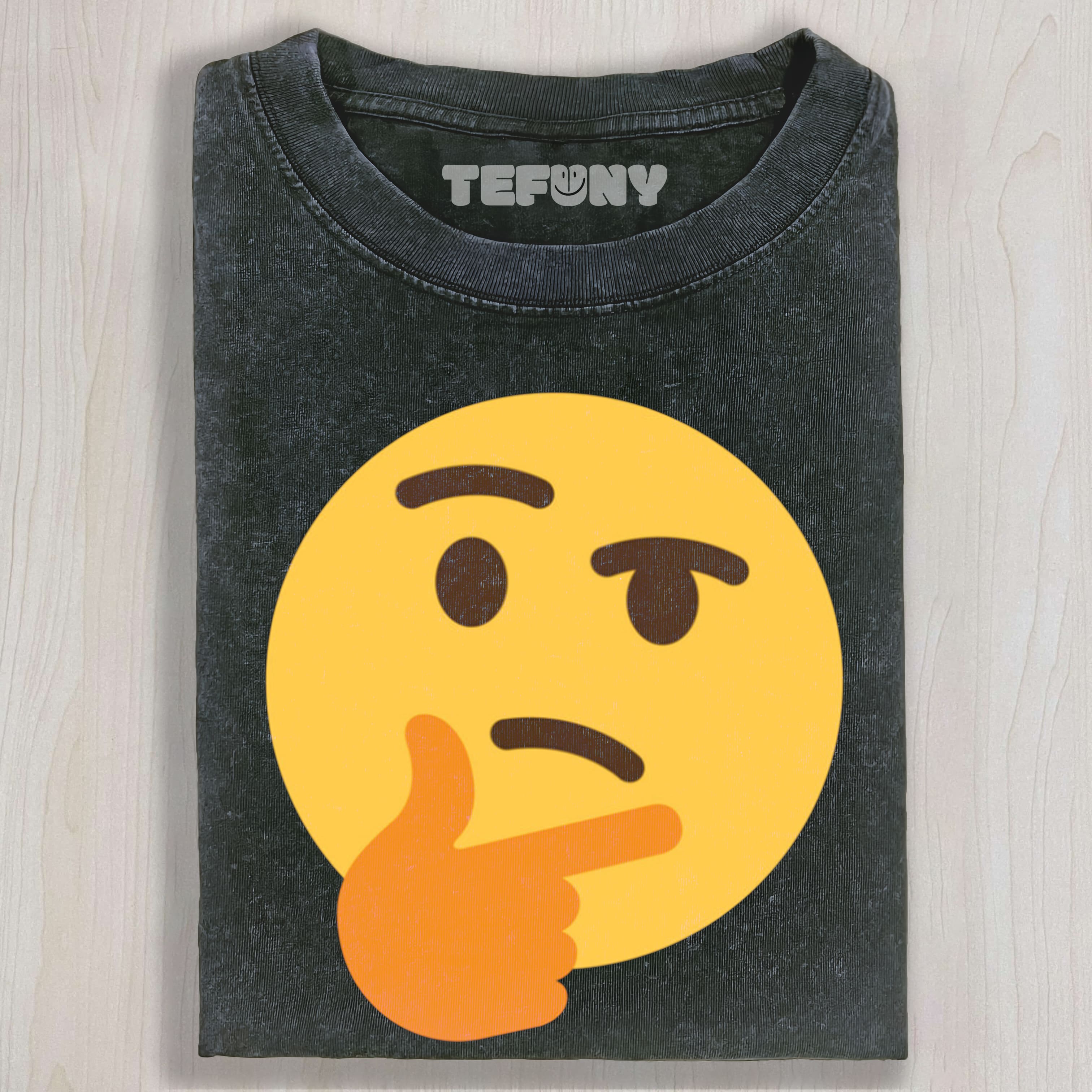 THINKING EMOJI UNISEX TEE, TANK TOP, LAYERED LS, SWEATSHIRT & HOODIE
