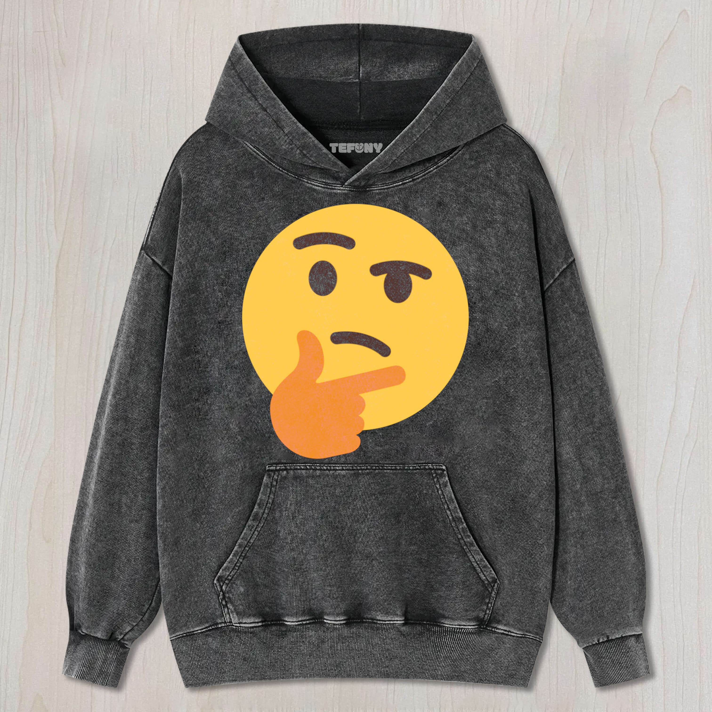 THINKING EMOJI UNISEX TEE, TANK TOP, LAYERED LS, SWEATSHIRT & HOODIE