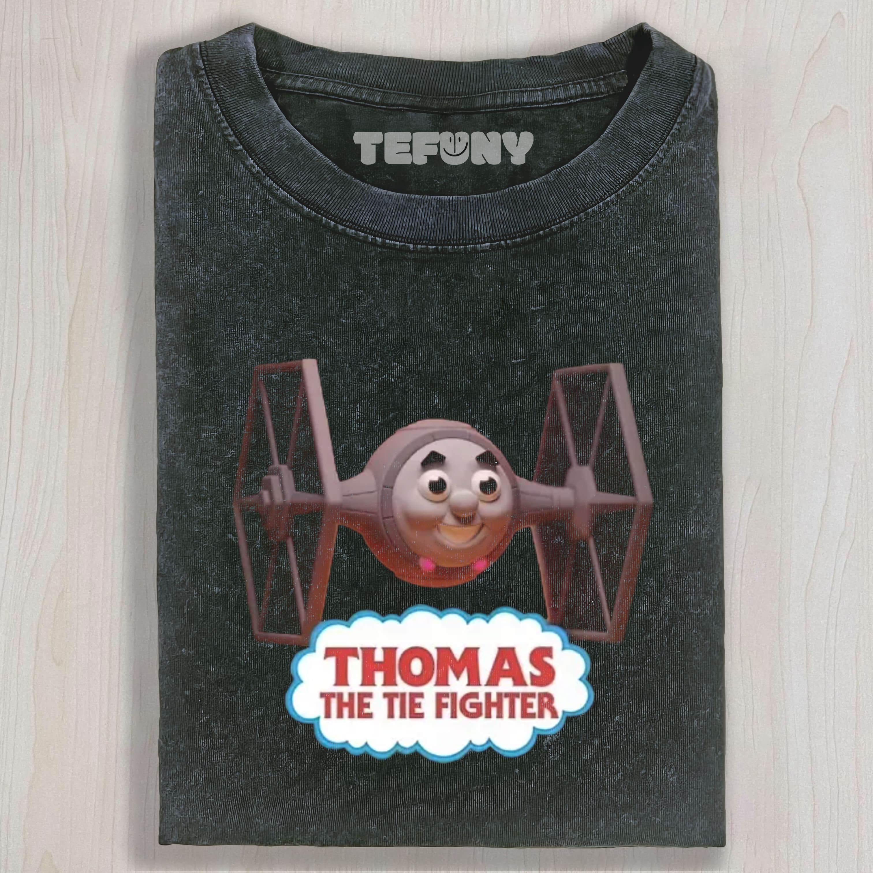 THOMAS THE TIE FIGHTER PARODY COTTON TEE & SWEAT & HOOD