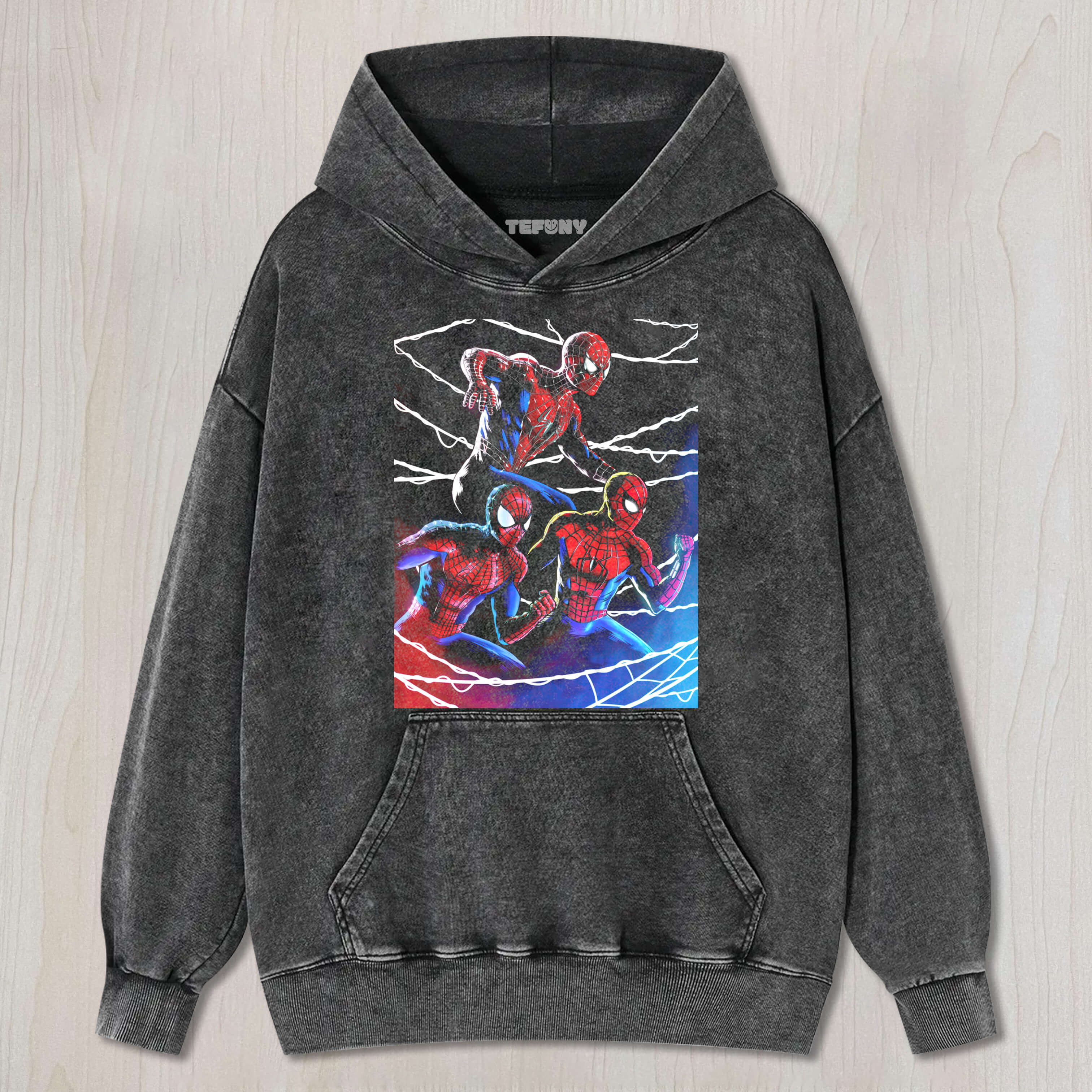 THREE SPIDER-MEN TEE & SWEAT & HOOD
