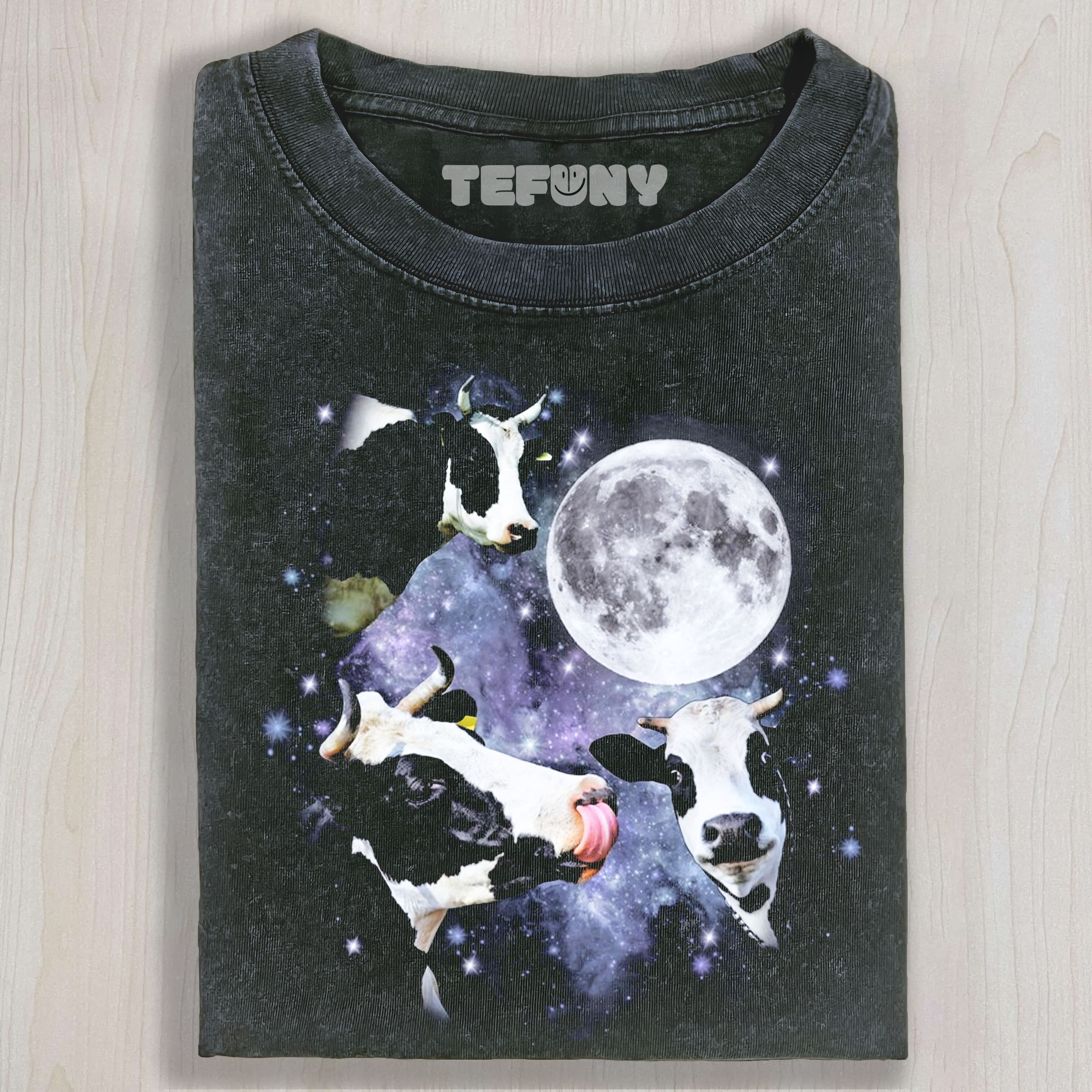 THREE COWS MOON UNISEX TEE, TANK TOP, LAYERED LS, SWEATSHIRT & HOODIE