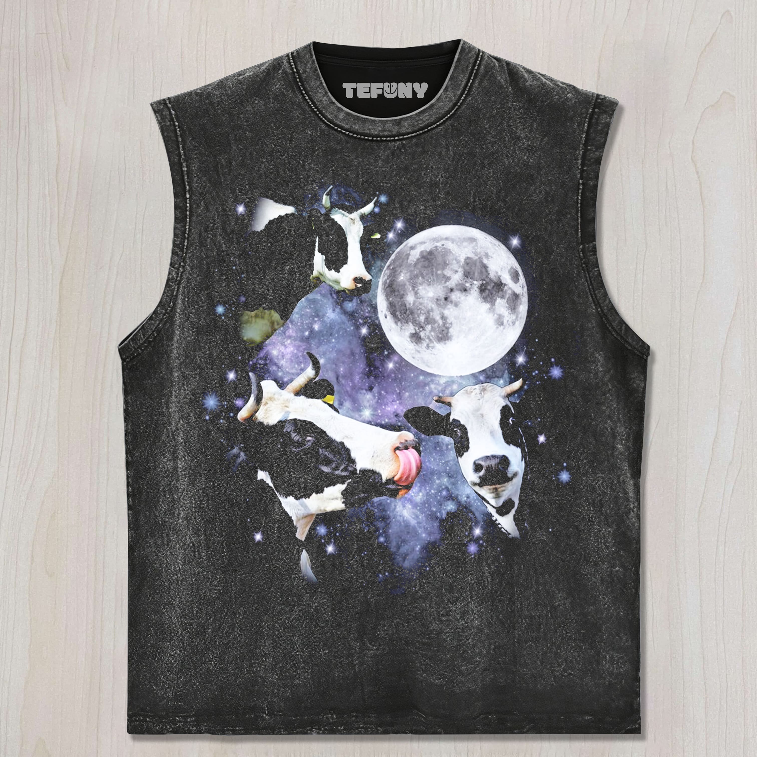 THREE COWS MOON UNISEX TEE, TANK TOP, LAYERED LS, SWEATSHIRT & HOODIE