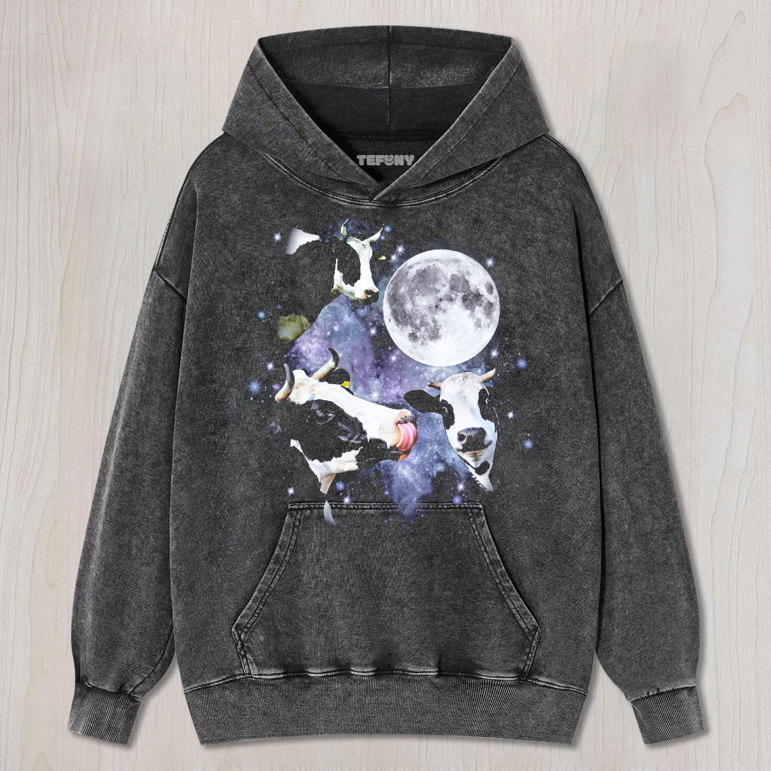 THREE COWS MOON UNISEX TEE, TANK TOP, LAYERED LS, SWEATSHIRT & HOODIE