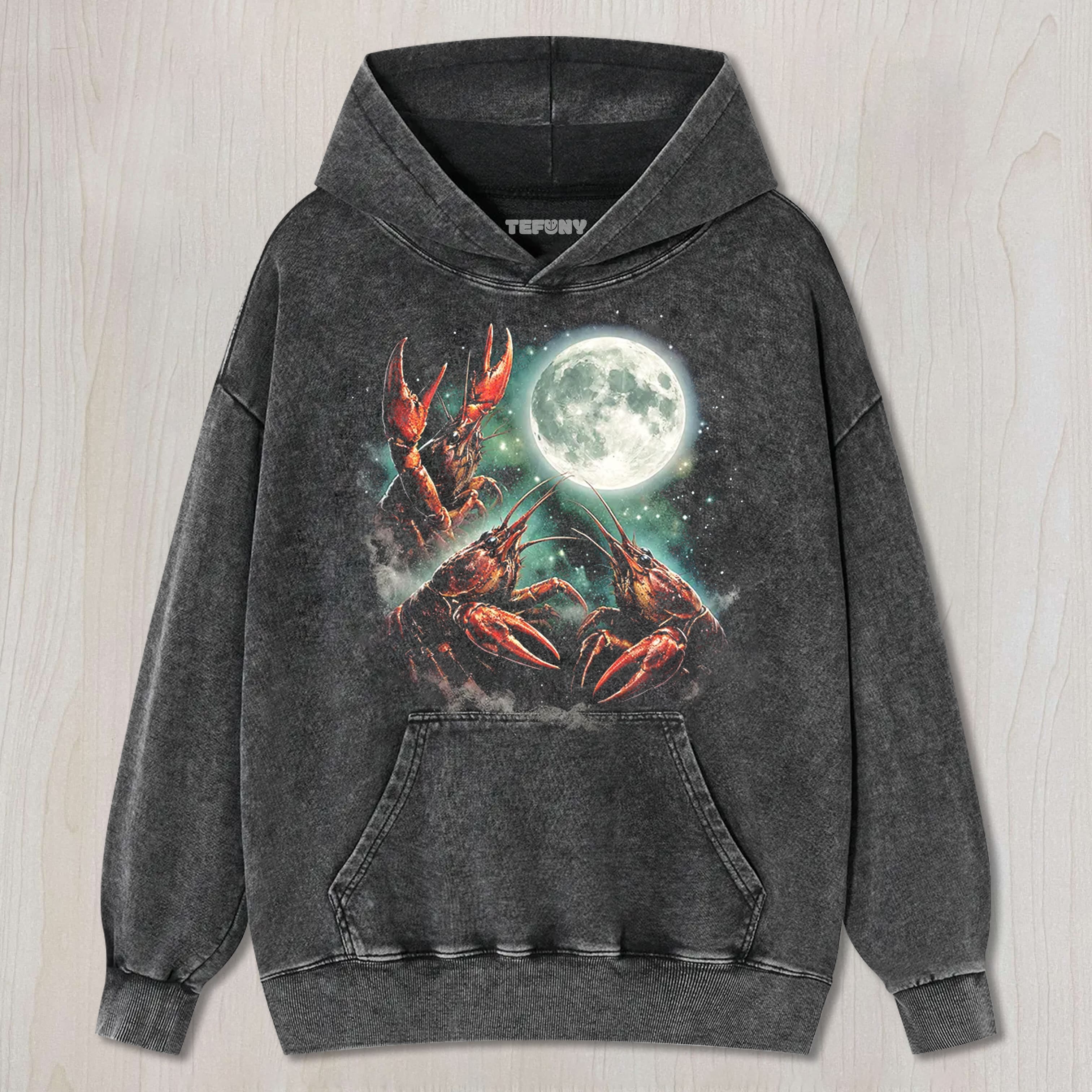 THREE CRAWFISH MOON UNISEX TEE, TANK TOP, LAYERED LS, SWEATSHIRT & HOODIE
