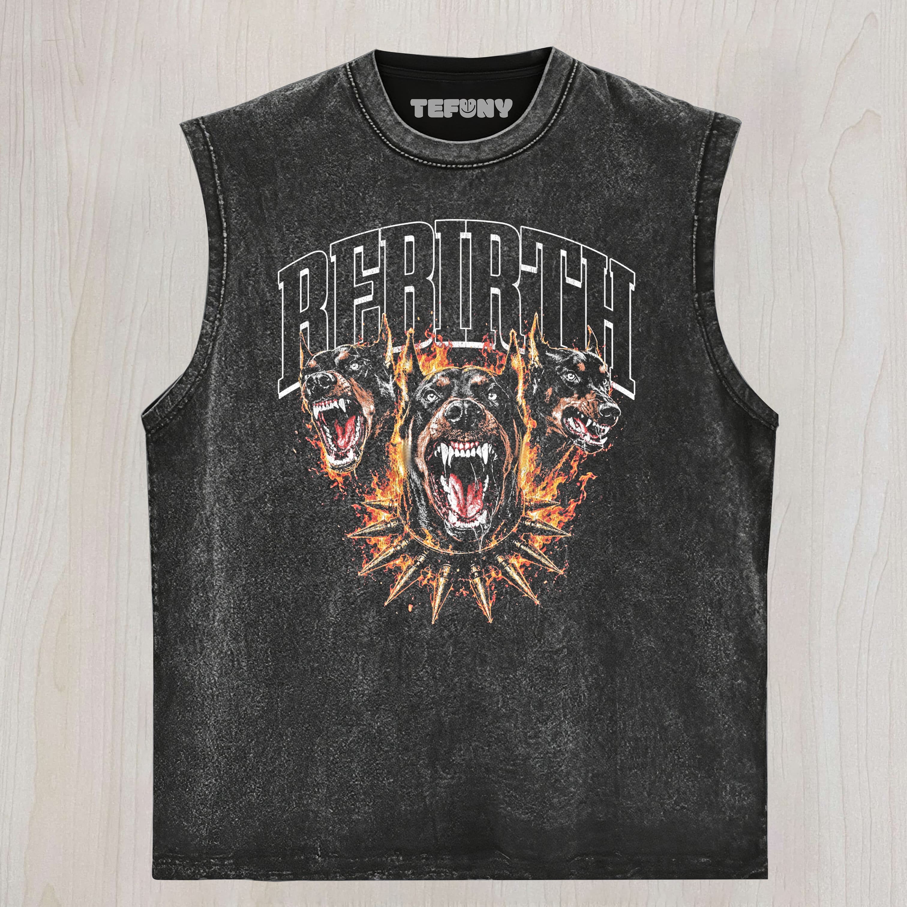 THREE VICIOUS DOGS UNISEX TEE, TANK TOP, LAYERED LS, SWEATSHIRT & HOODIE