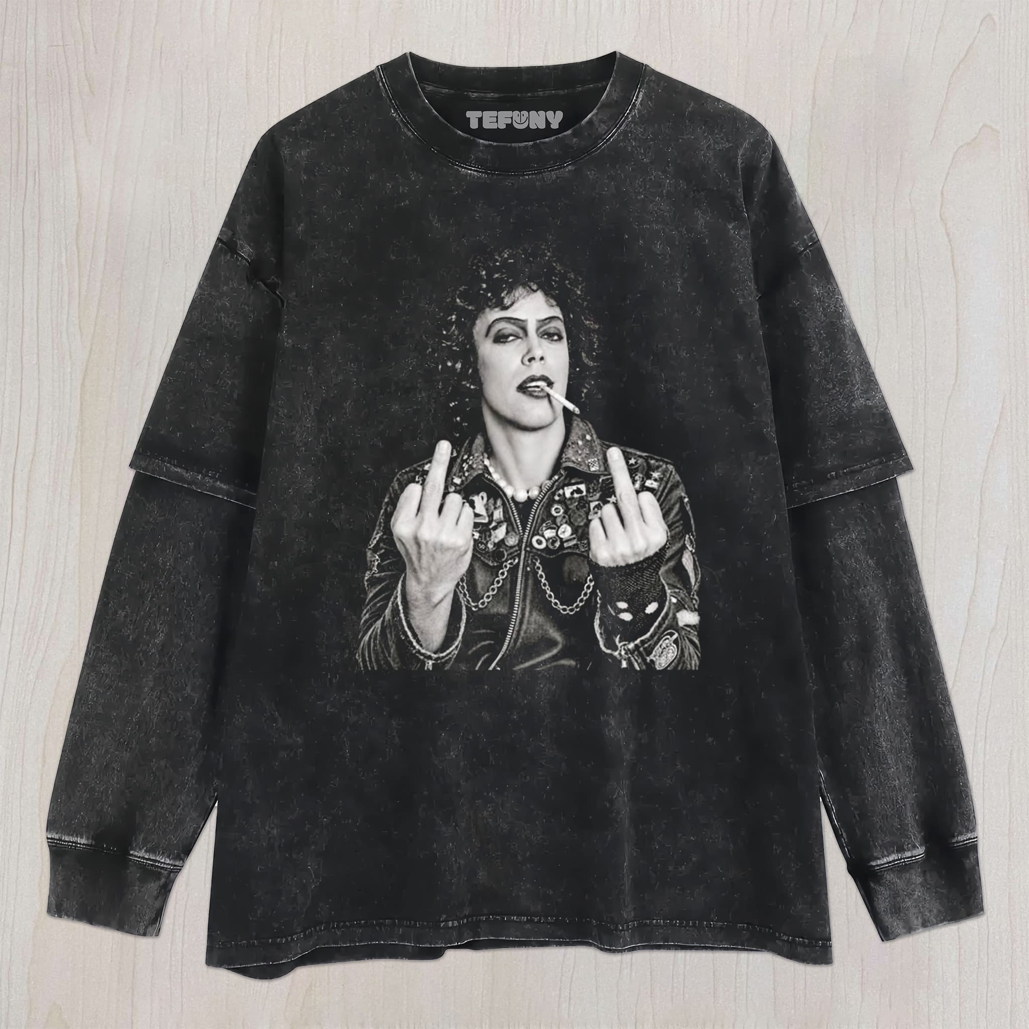 TIM CURRY ROCKY-HORROR UNISEX TEE, TANK TOP, LAYERED LS, SWEATSHIRT & HOODIE