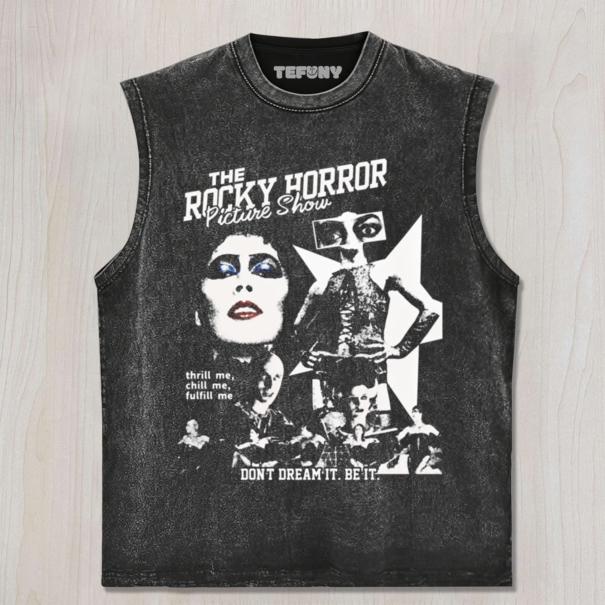 TIM CURRY ROCKY-HORROR V1 UNISEX TEE, TANK TOP, LAYERED LS, SWEATSHIRT & HOODIE