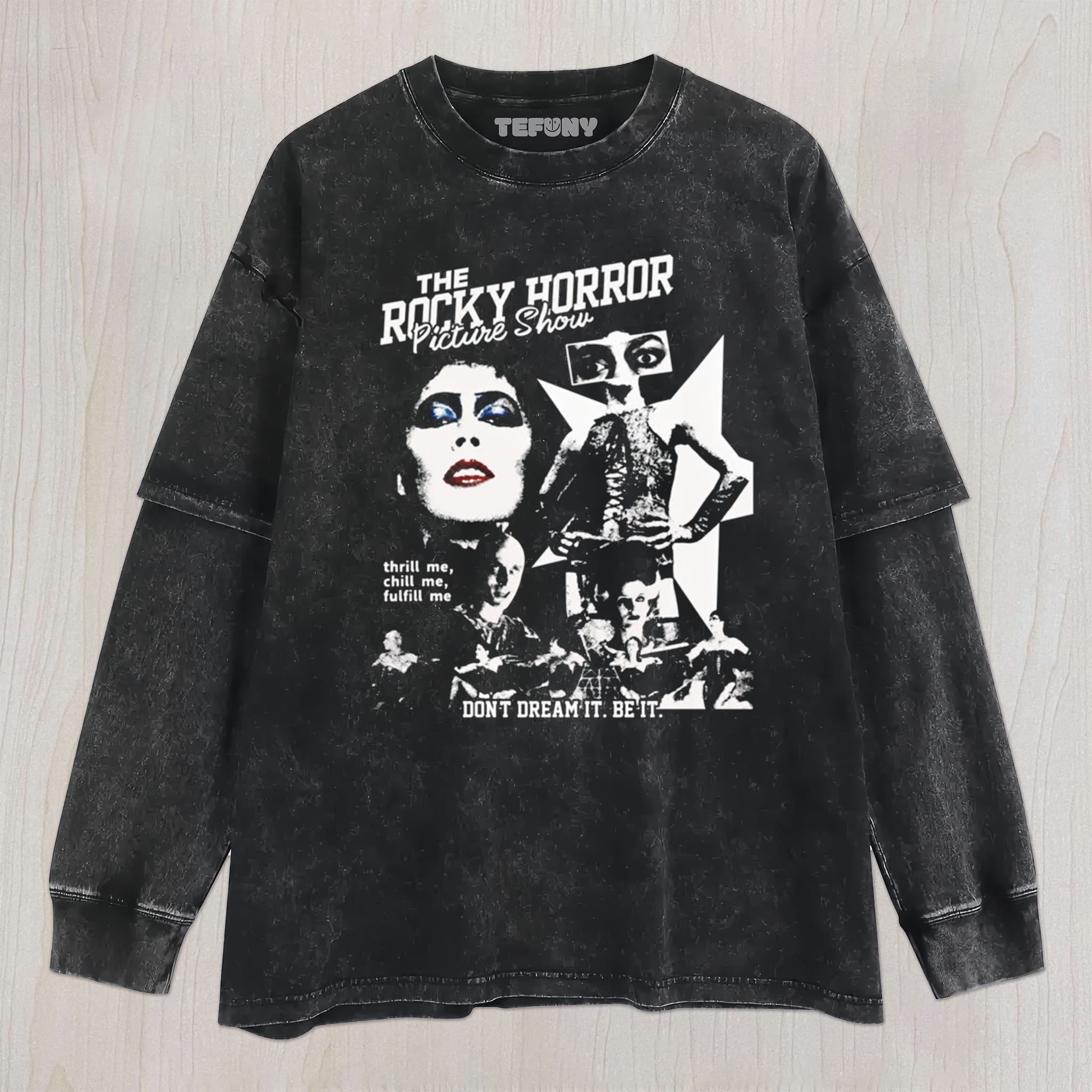 TIM CURRY ROCKY-HORROR V1 UNISEX TEE, TANK TOP, LAYERED LS, SWEATSHIRT & HOODIE