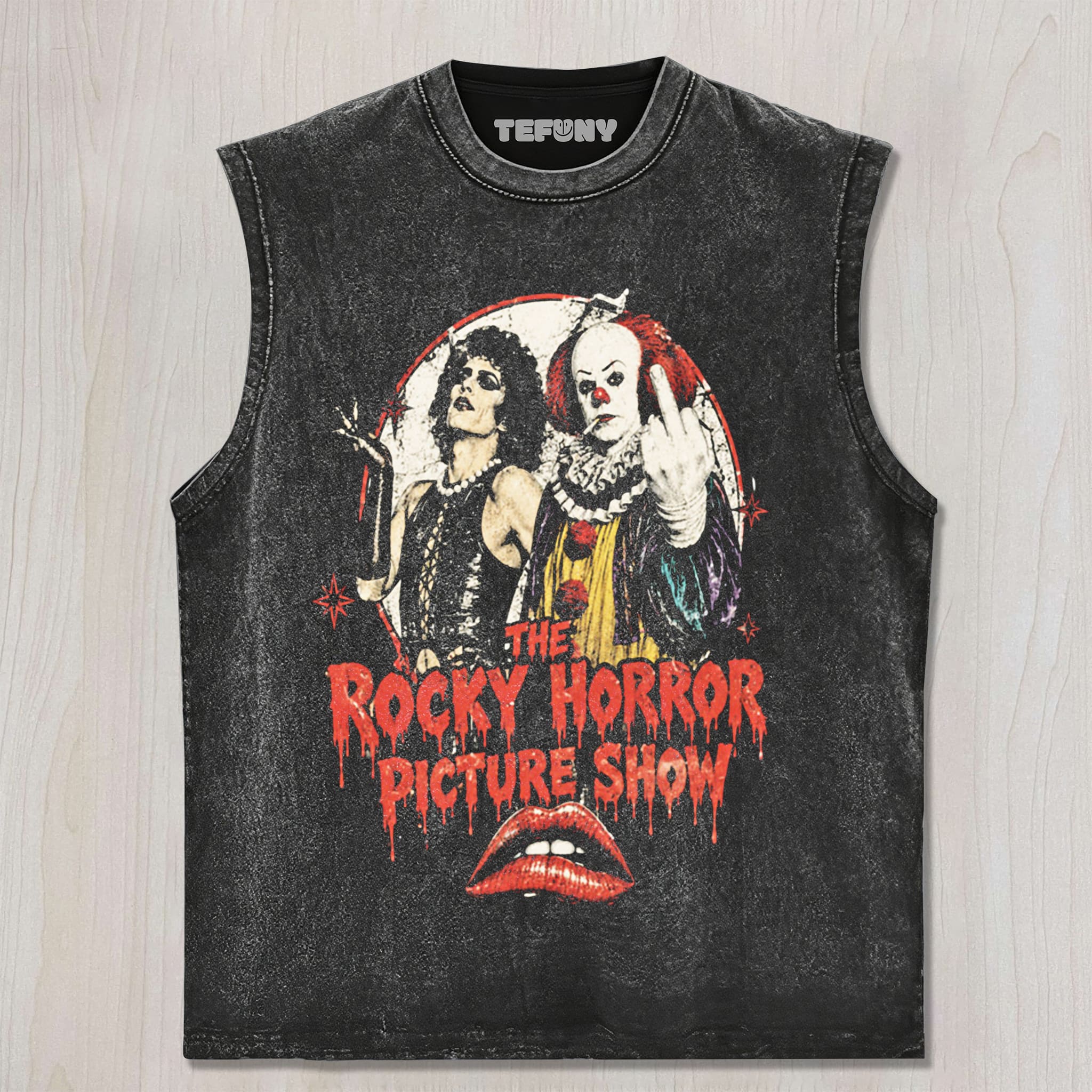 TIM CURRY ROCKY-HORROR V2 UNISEX TEE, TANK TOP, LAYERED LS, SWEATSHIRT & HOODIE