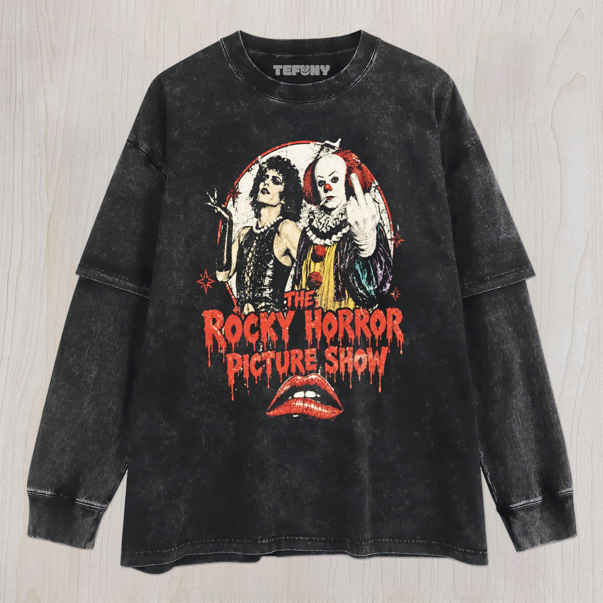 TIM CURRY ROCKY-HORROR V2 UNISEX TEE, TANK TOP, LAYERED LS, SWEATSHIRT & HOODIE