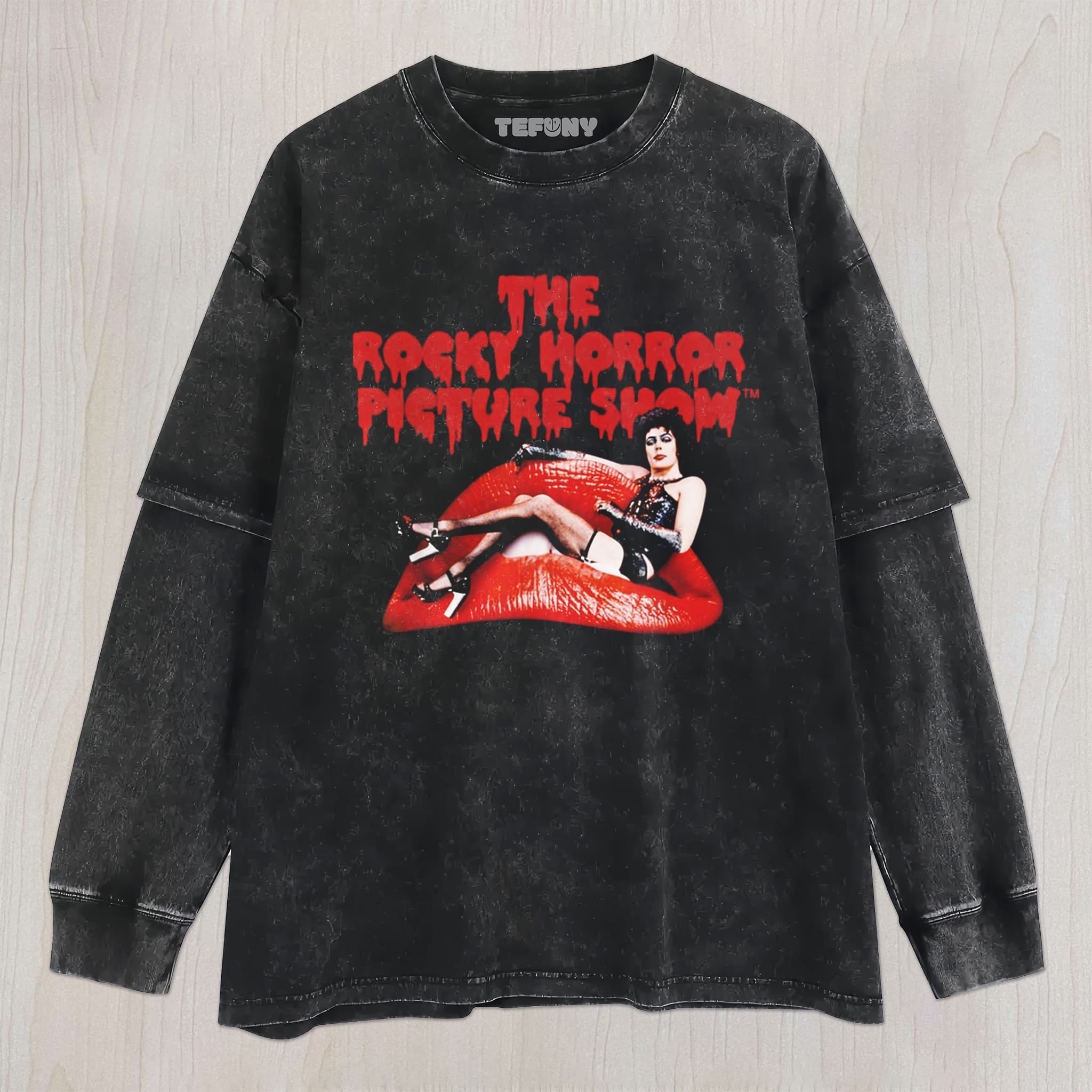 TIM CURRY ROCKY-HORROR V4 UNISEX TEE, TANK TOP, LAYERED LS, SWEATSHIRT & HOODIE