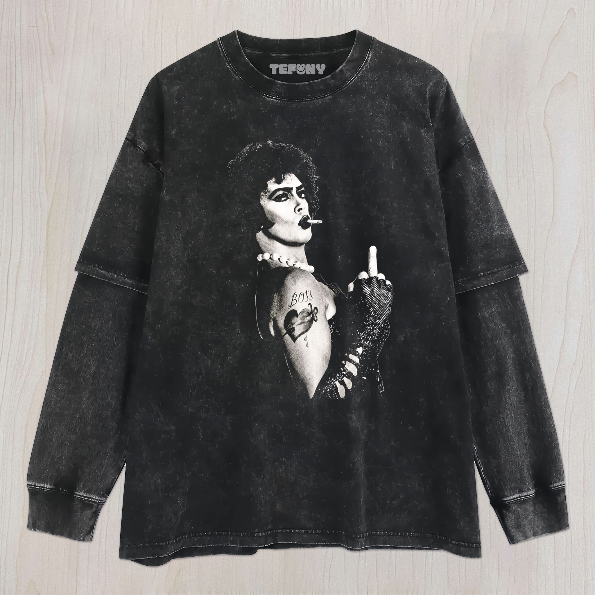 TIM CURRY ROCKY-HORROR V5 UNISEX TEE, TANK TOP, LAYERED LS, SWEATSHIRT & HOODIE