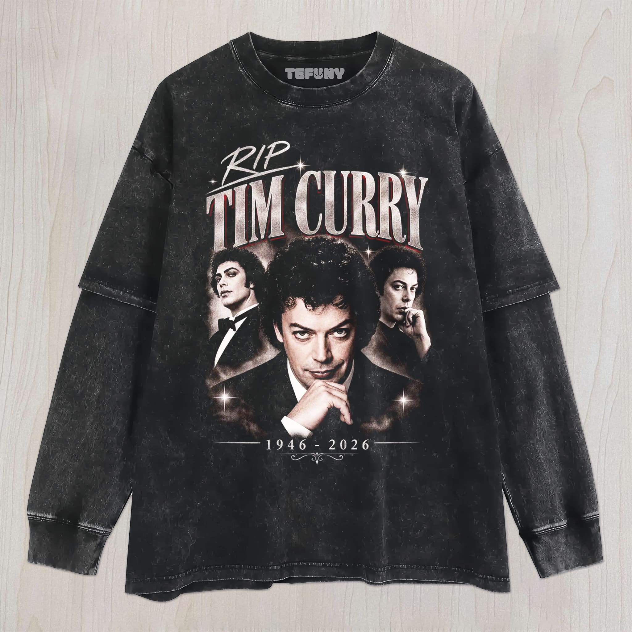 TIM CURRY V7 UNISEX TEE, TANK TOP, LAYERED LS, SWEATSHIRT & HOODIE