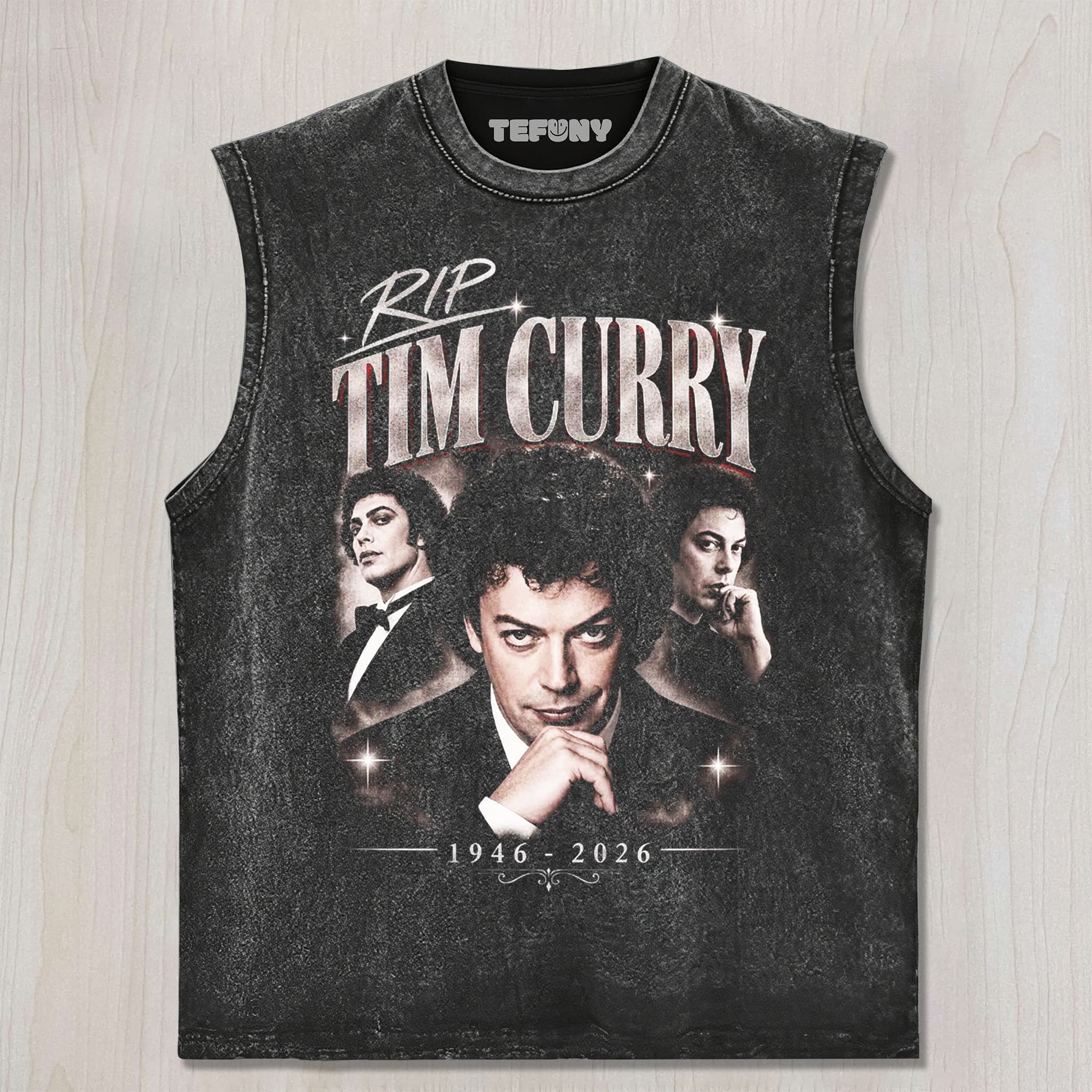 TIM CURRY V7 UNISEX TEE, TANK TOP, LAYERED LS, SWEATSHIRT & HOODIE