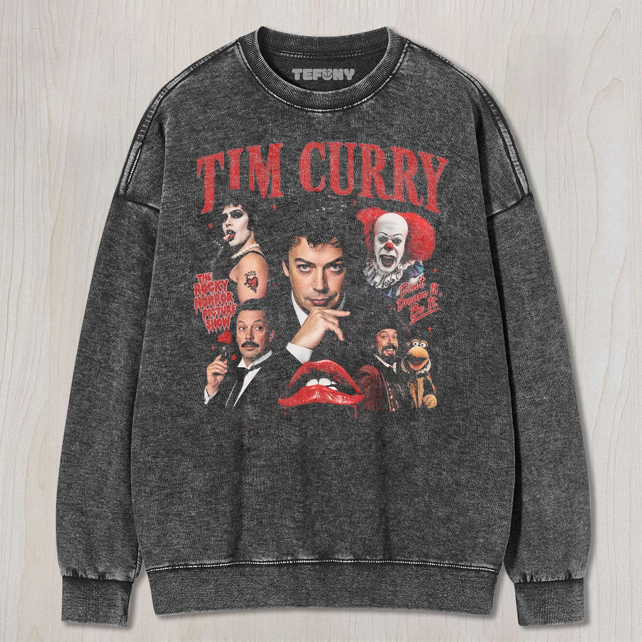 TIM CURRY V8 UNISEX TEE, TANK TOP, LAYERED LS, SWEATSHIRT & HOODIE