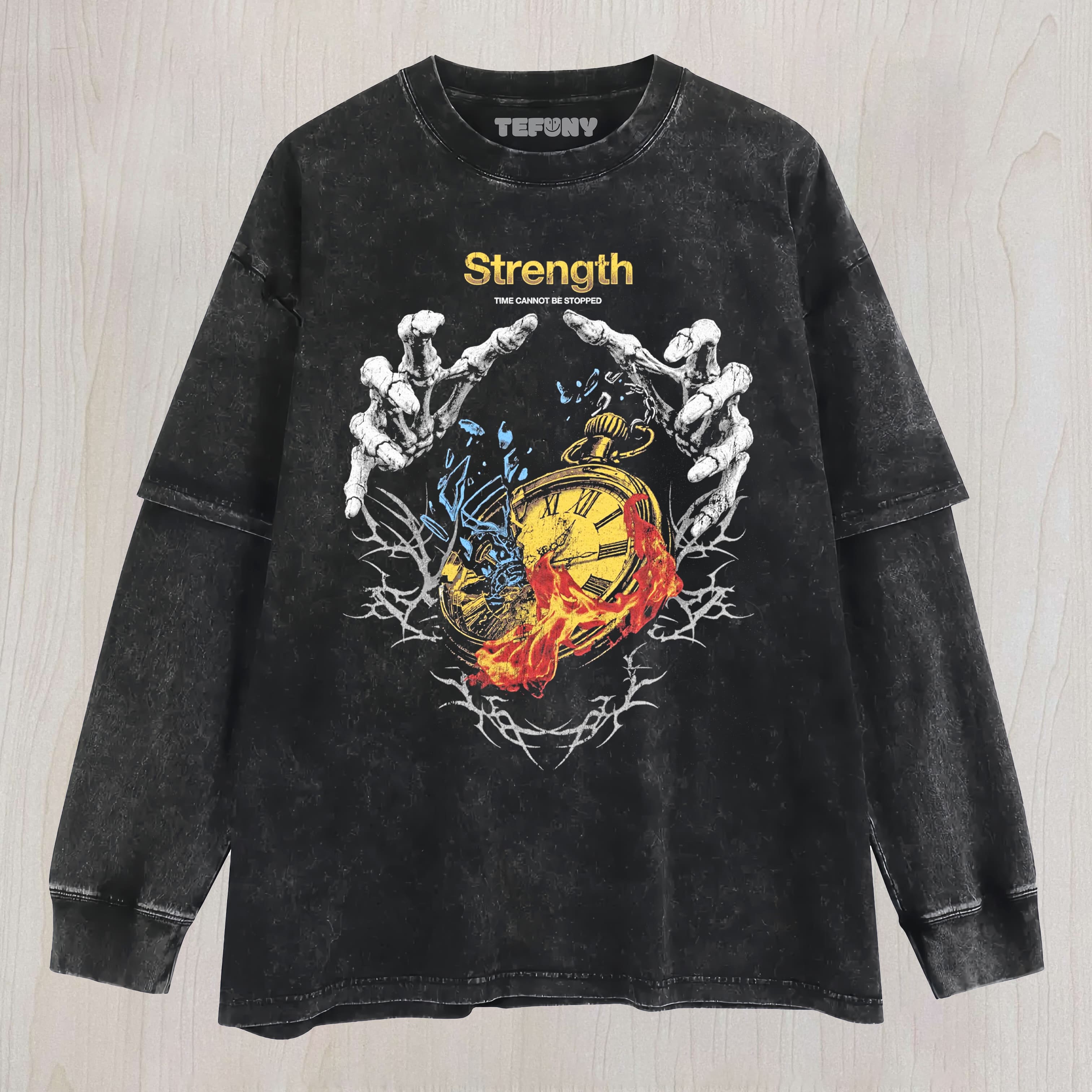 TIME BONE HAND UNISEX TEE, TANK TOP, LAYERED LS, SWEATSHIRT & HOODIE