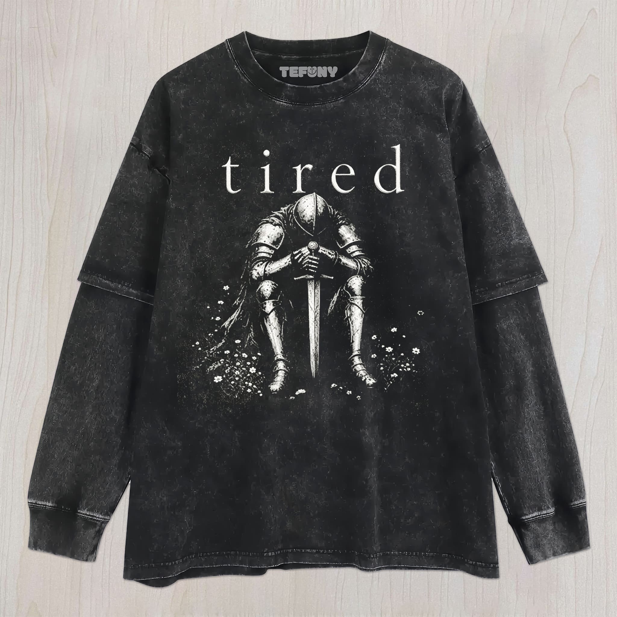TIRED KNIGHT UNISEX TEE, TANK TOP, LAYERED LS, SWEATSHIRT & HOODIE