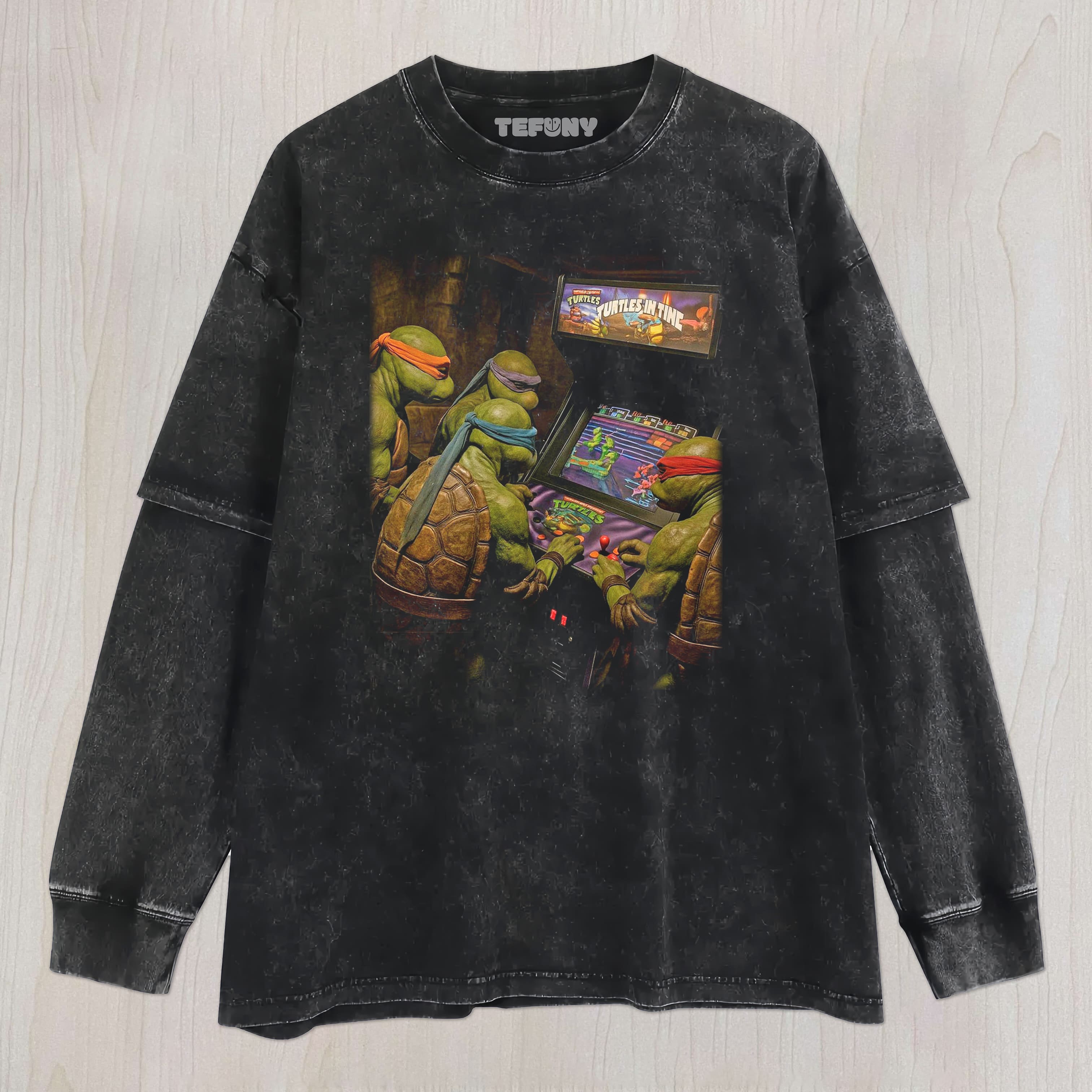 TMNT RETRO GAME UNISEX TEE, TANK TOP, LAYERED LS, SWEATSHIRT & HOODIE