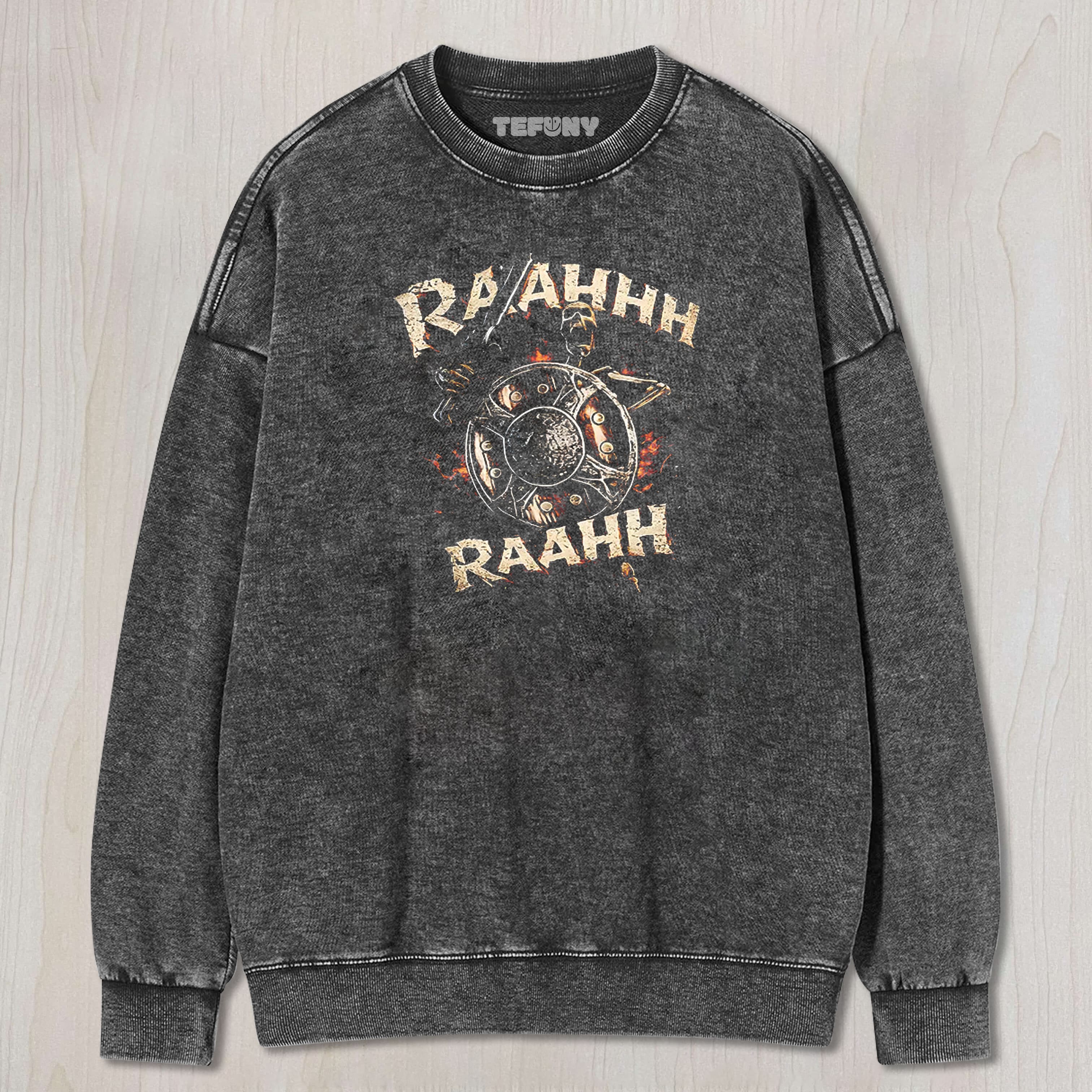 TOKYOCANVAS SKELETON BANGING SHIELD FUNNY WASHED TEE & SWEAT & HOOD