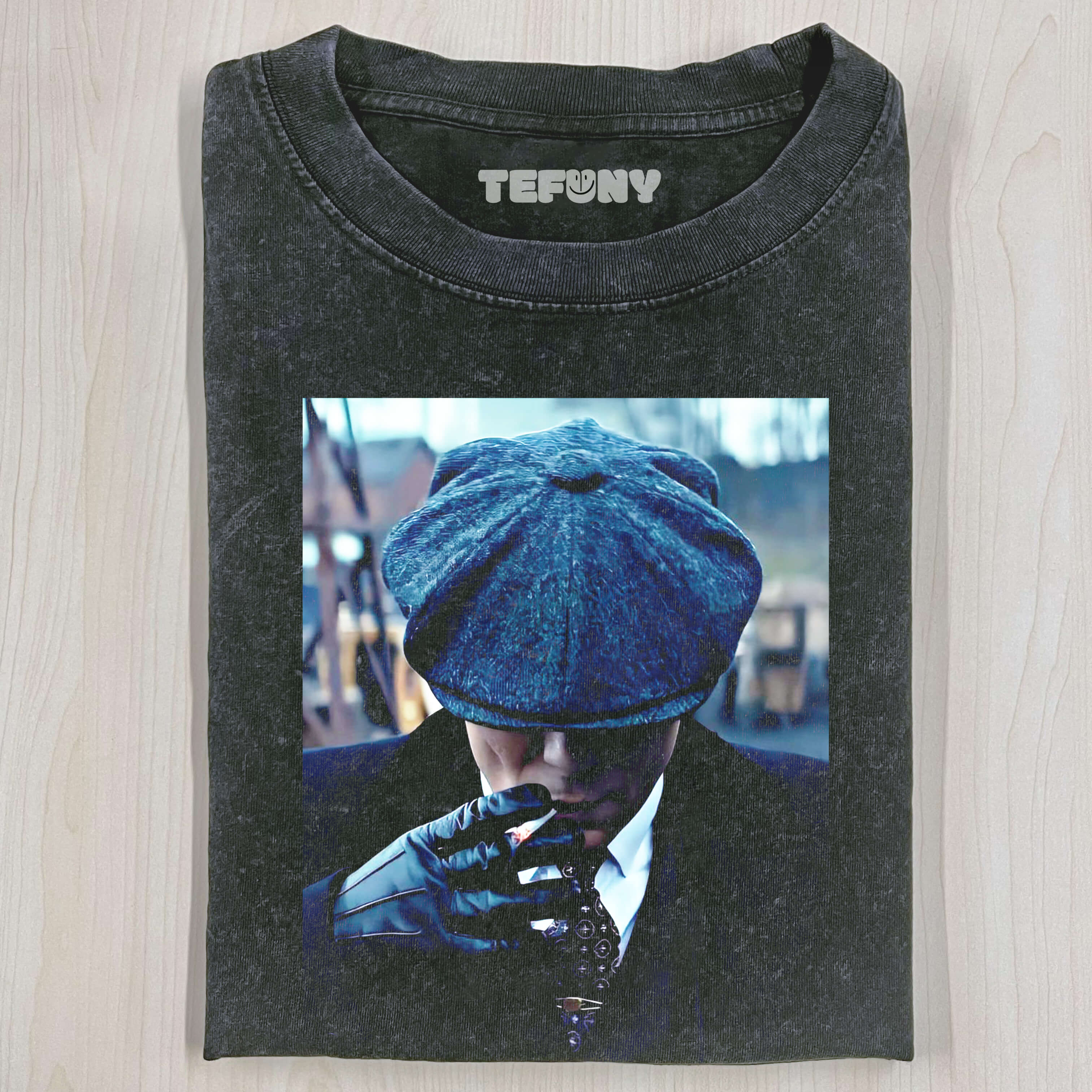 TOMMY SHELBY SMOKING WITH HIS HEAD DOWN T-SHIRT
