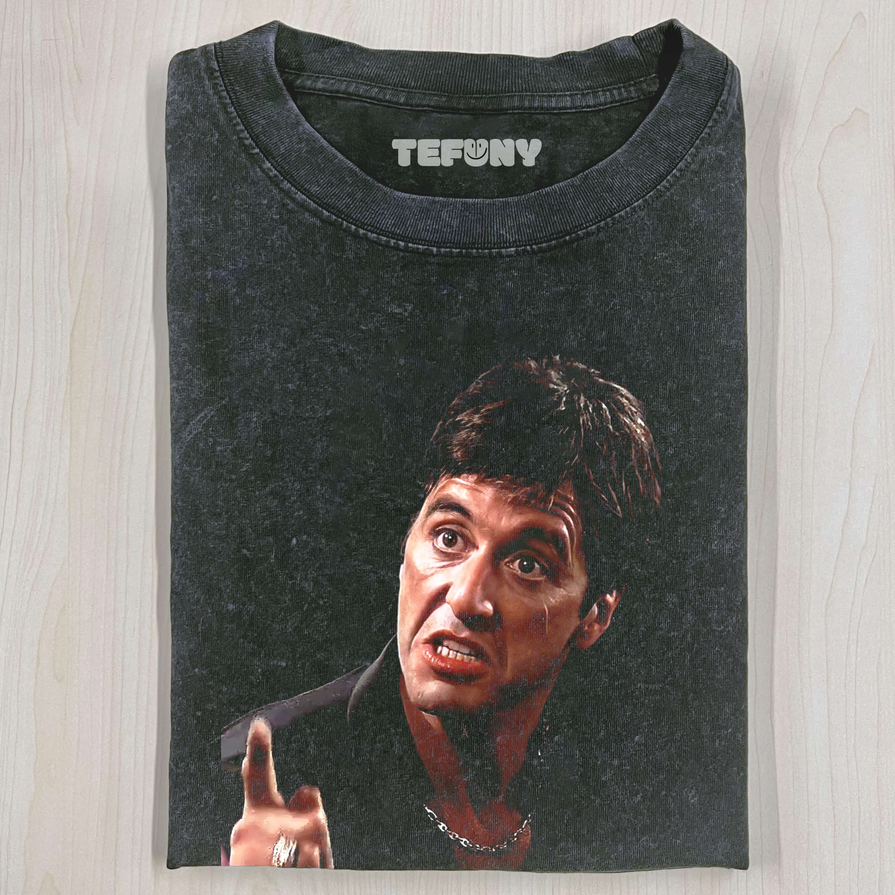 TONY MONTANA RAISES HIS FINGER T-SHIRT