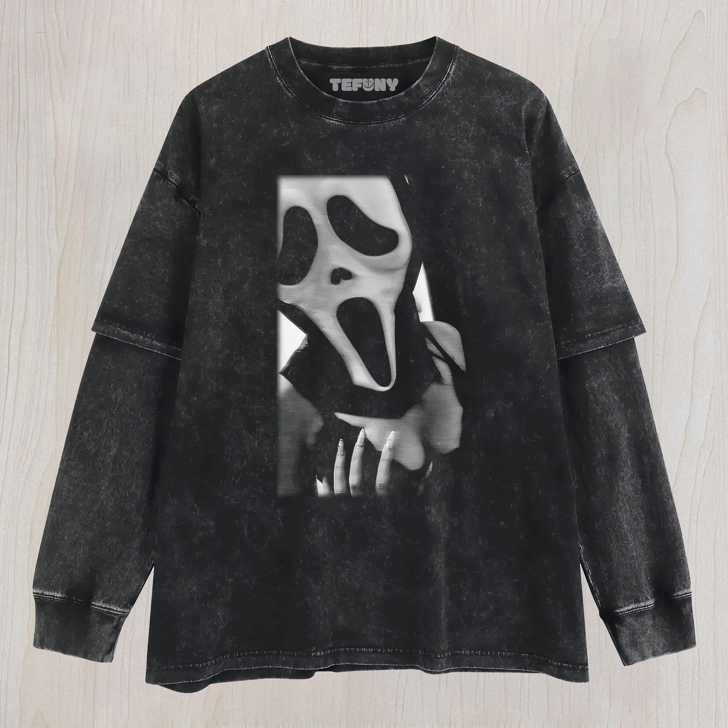 TOUCHING THE GHOST FACE UNISEX TEE, TANK TOP, LAYERED LS, SWEATSHIRT & HOODIE
