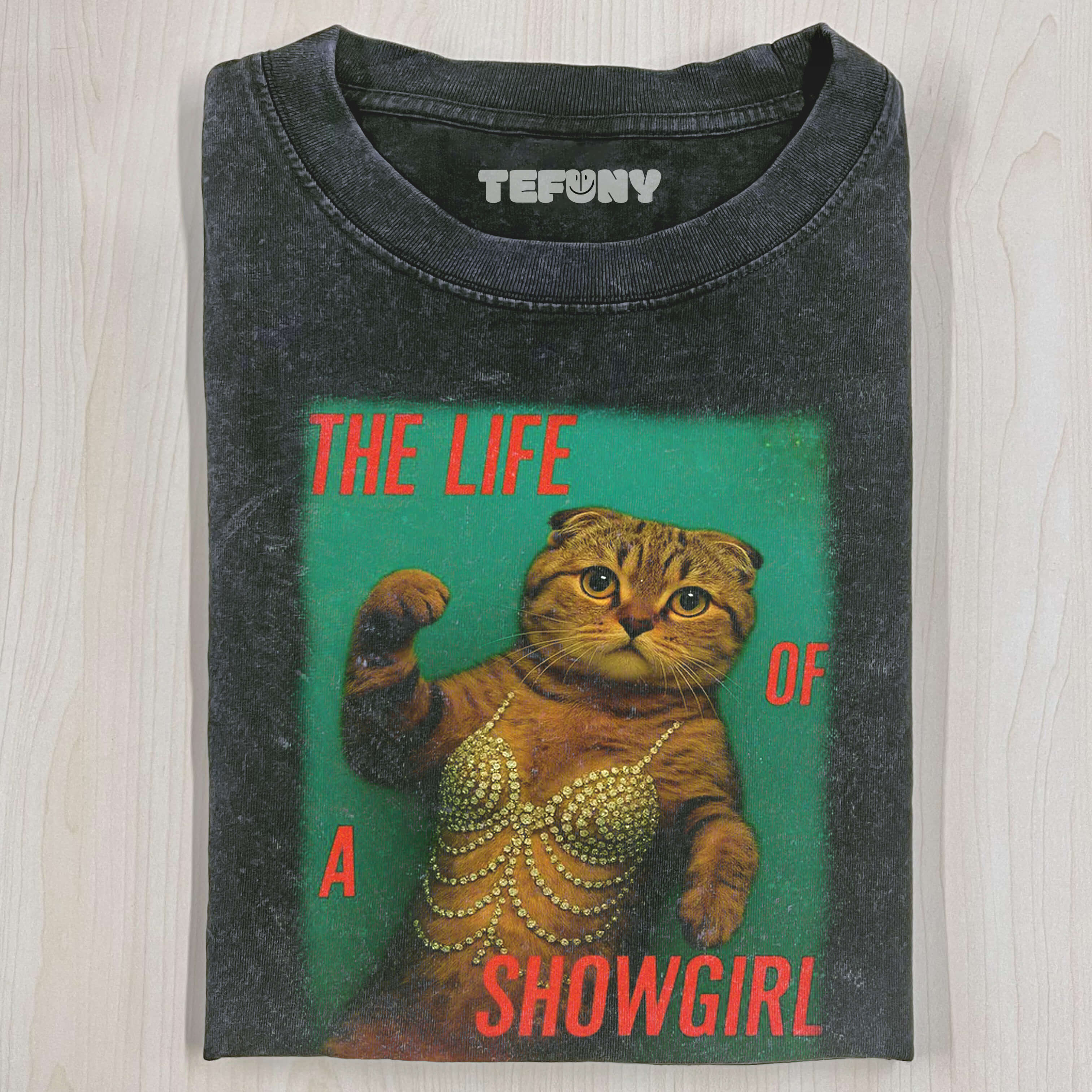 TS12 CAT PRINT T-SHIRT