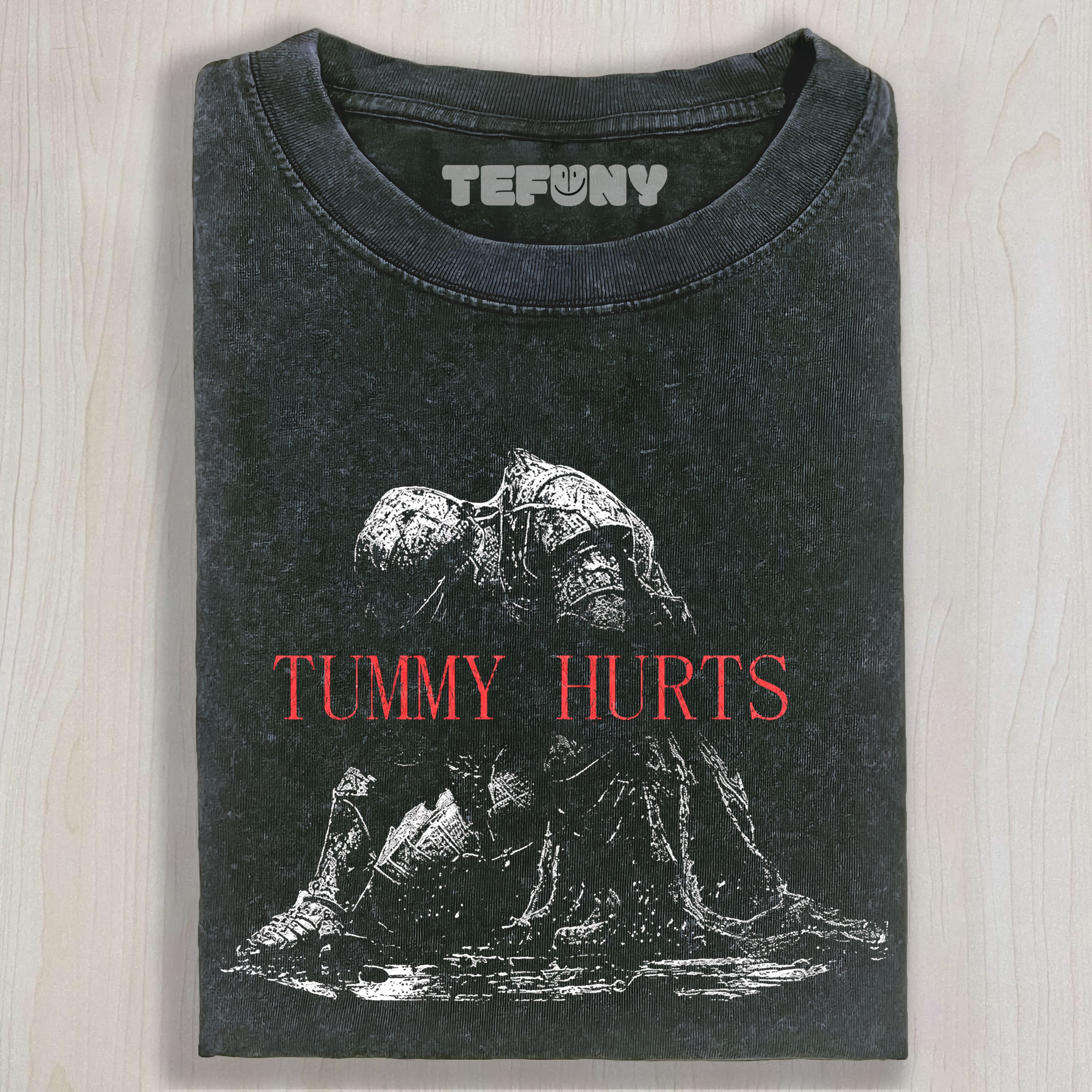 TUMMY HURTS KNIGHT UNISEX TEE, TANK TOP, LAYERED LS, SWEATSHIRT & HOODIE