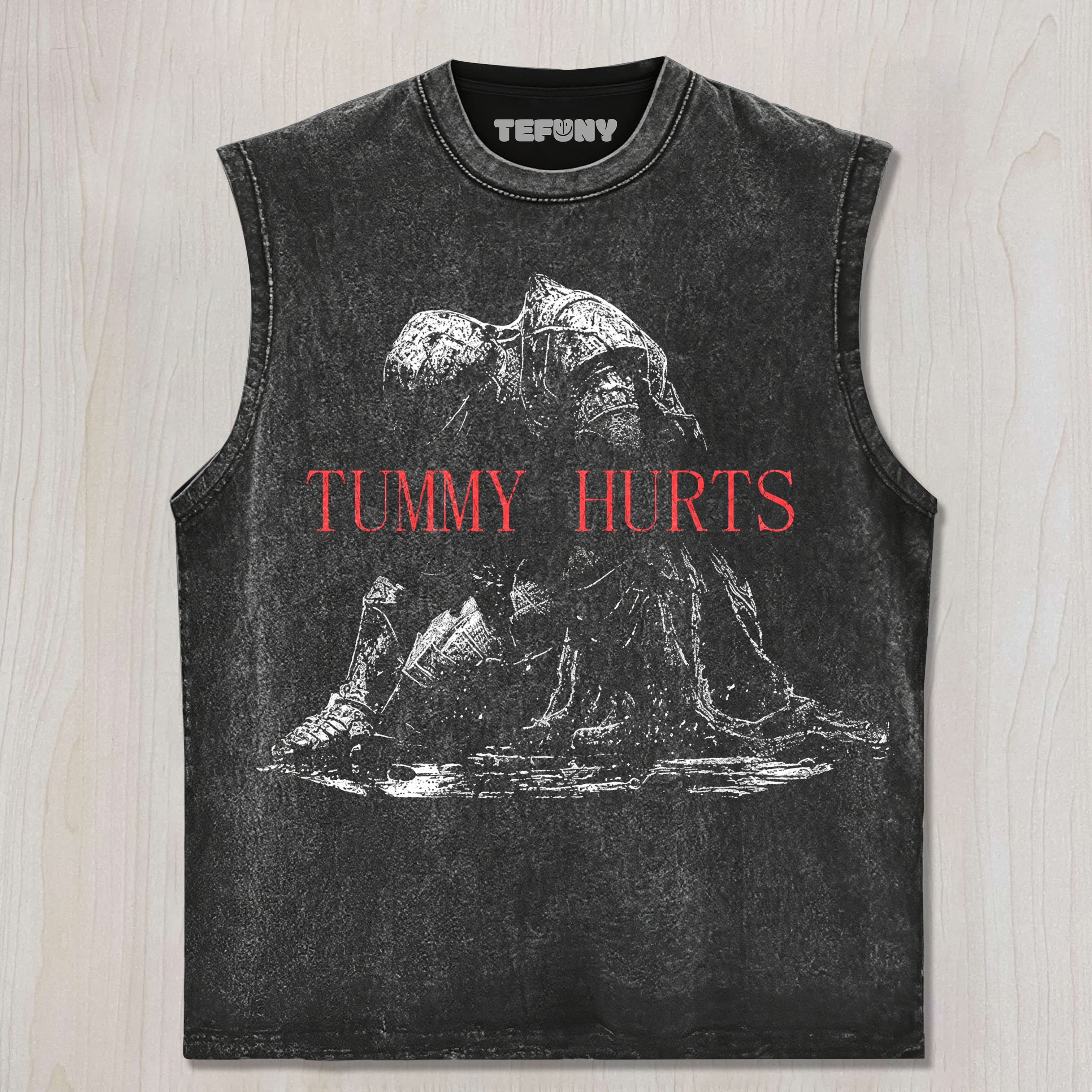 TUMMY HURTS KNIGHT UNISEX TEE, TANK TOP, LAYERED LS, SWEATSHIRT & HOODIE