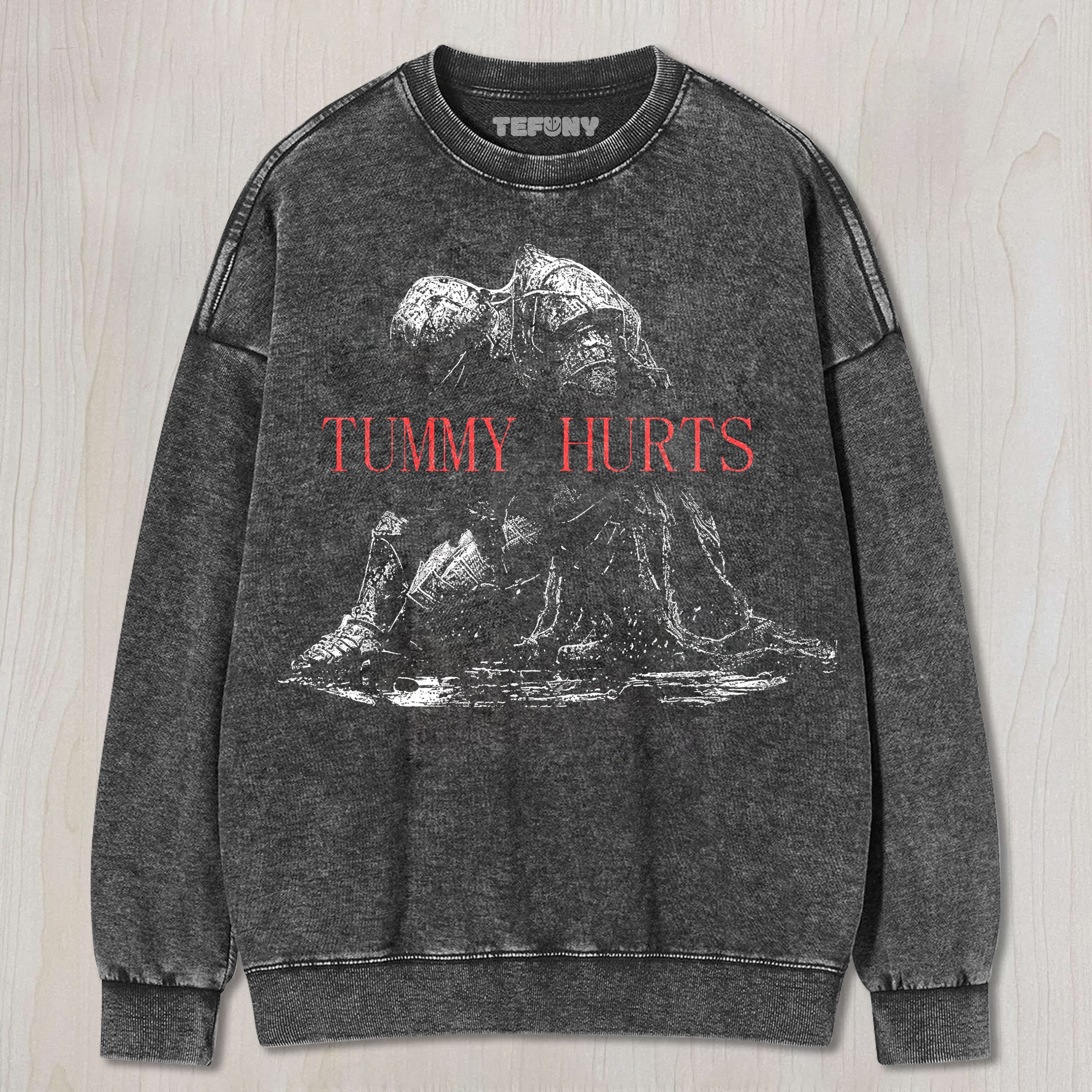 TUMMY HURTS KNIGHT UNISEX TEE, TANK TOP, LAYERED LS, SWEATSHIRT & HOODIE