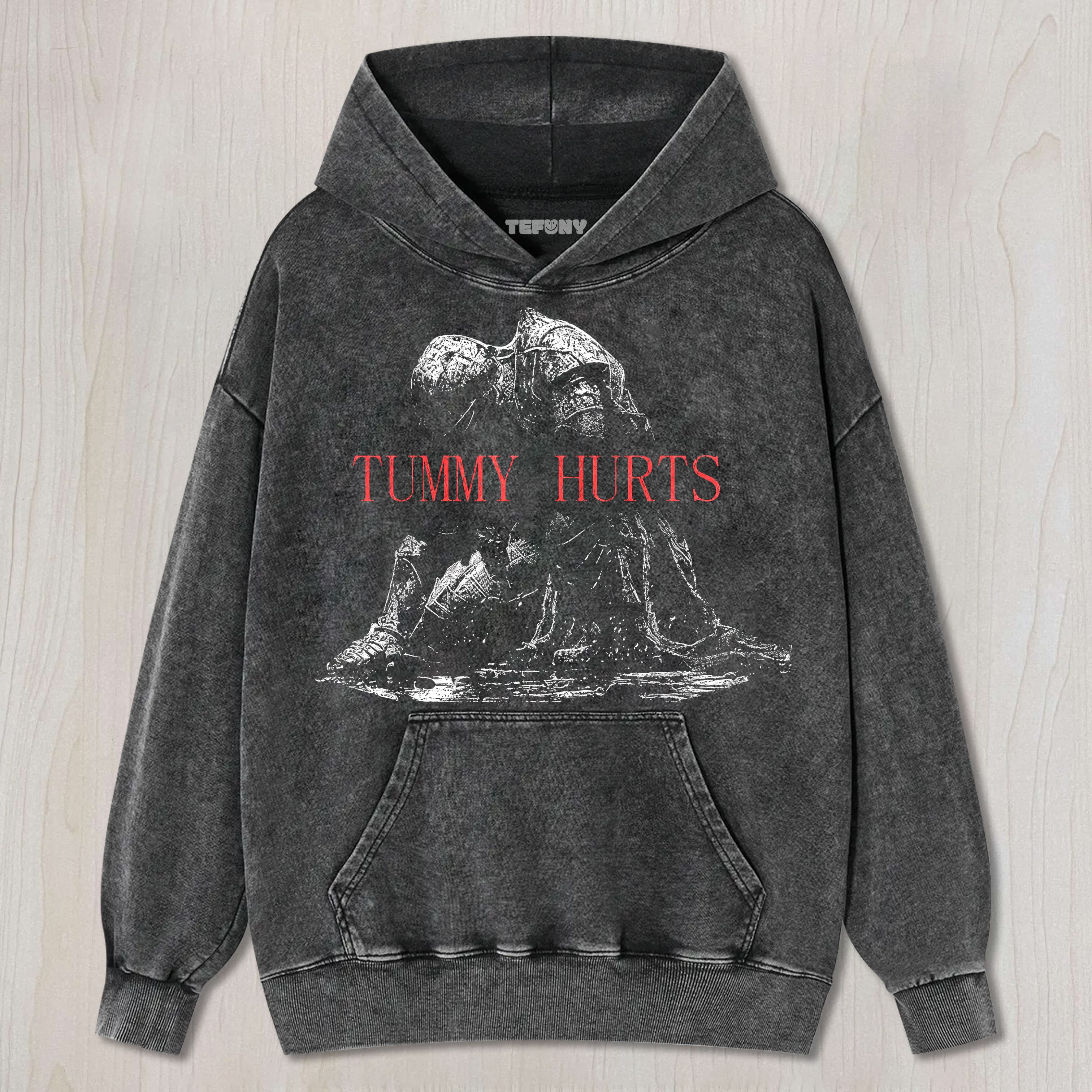 TUMMY HURTS KNIGHT UNISEX TEE, TANK TOP, LAYERED LS, SWEATSHIRT & HOODIE