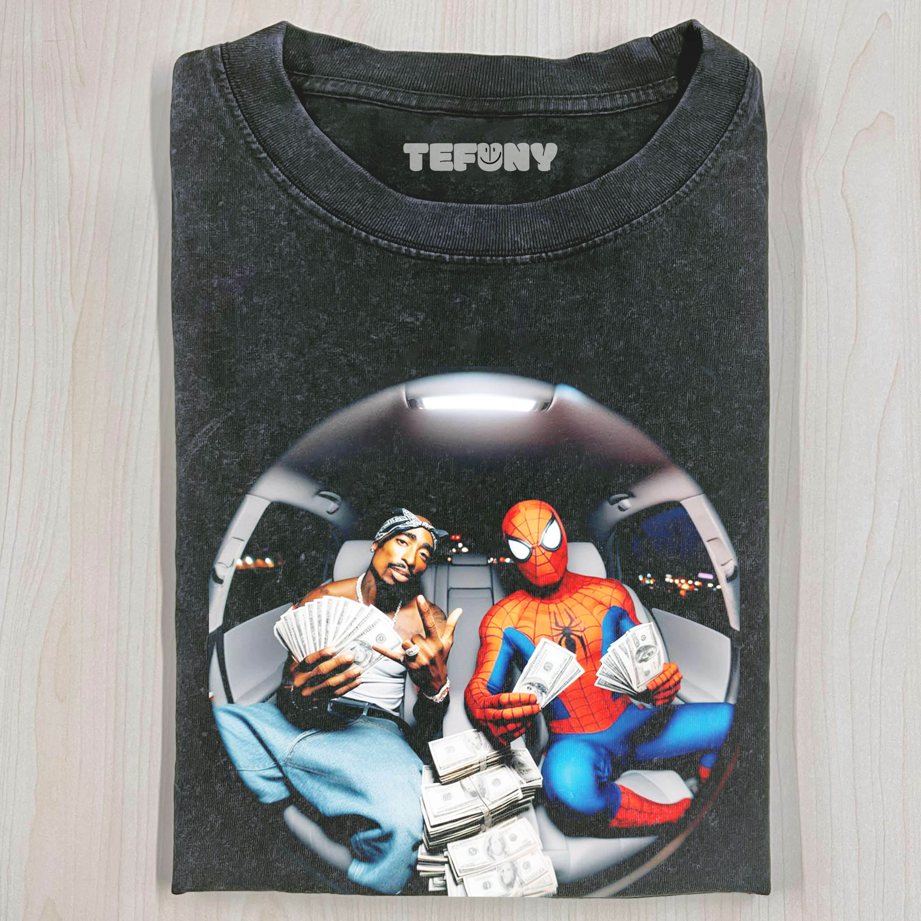 TUPAC SHAKUR & SPIDER-MAN T-SHIRT