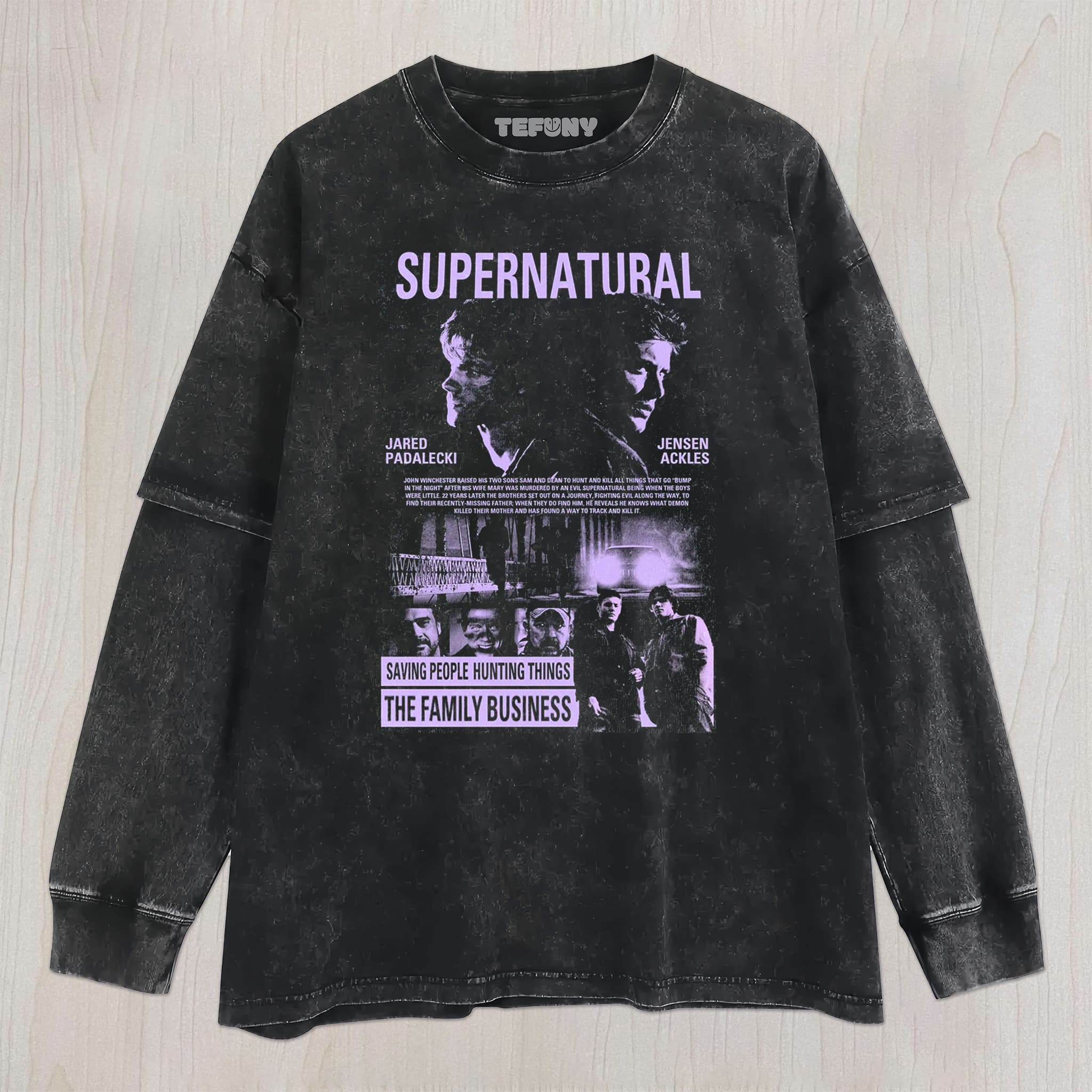 TWO BROTHERS PURPLE RETRO UNISEX TEE, TANK TOP, LAYERED LS, SWEATSHIRT & HOODIE
