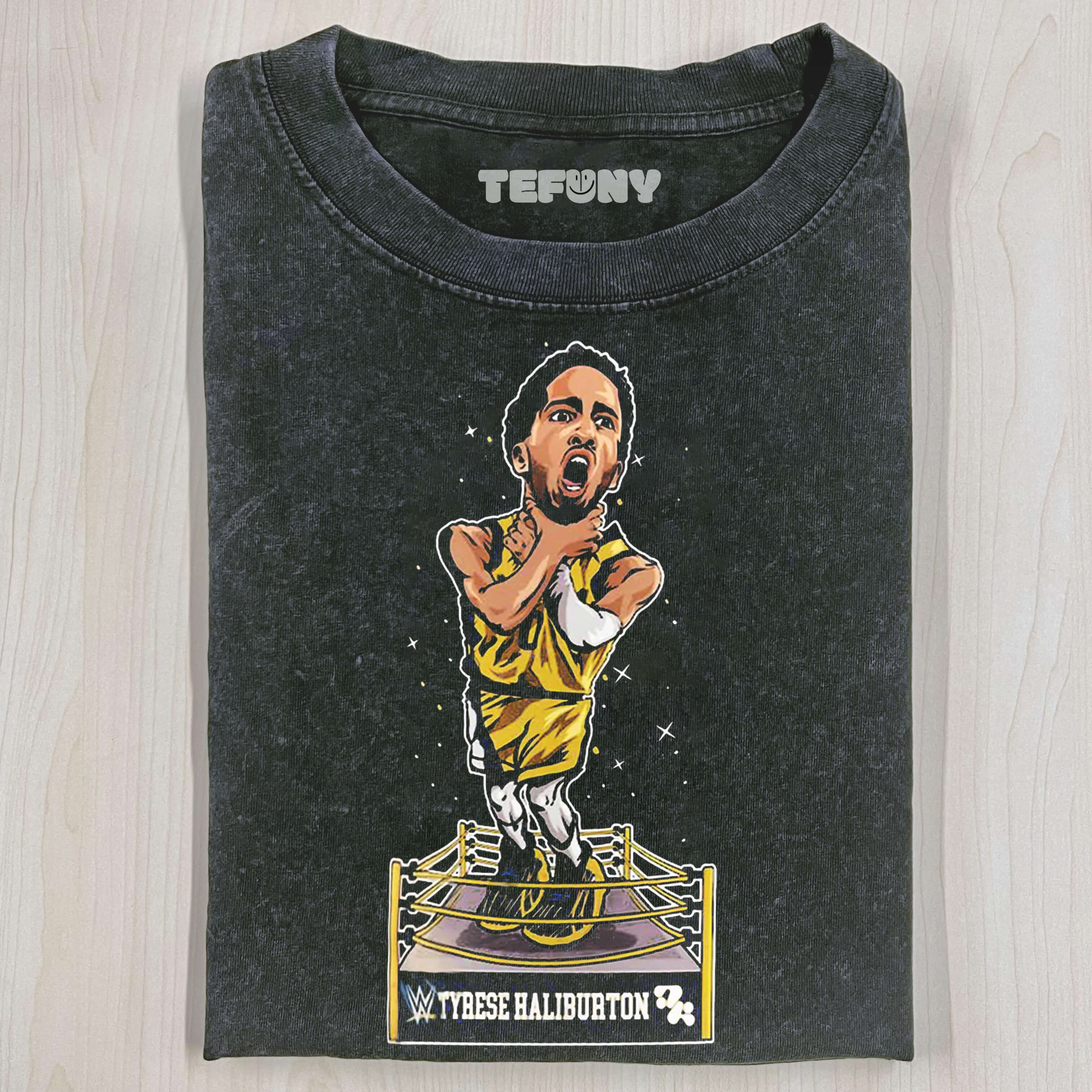 TYRESE HALIBURTON CHOKE WWE  T-SHIRT