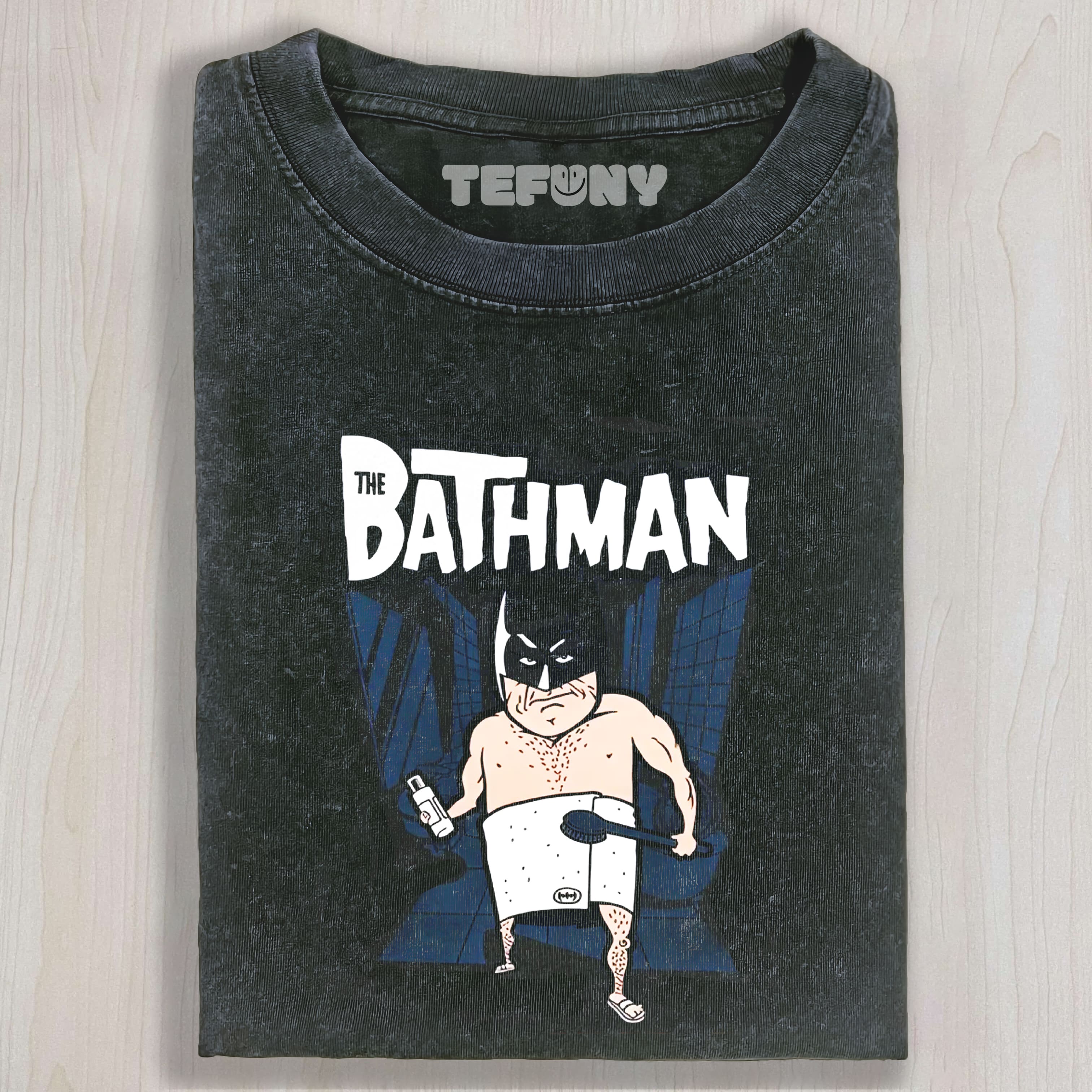 THE BATHMAN SUPERHERO PARODY VINTAGE WASHED TEE & SWEAT & HOOD