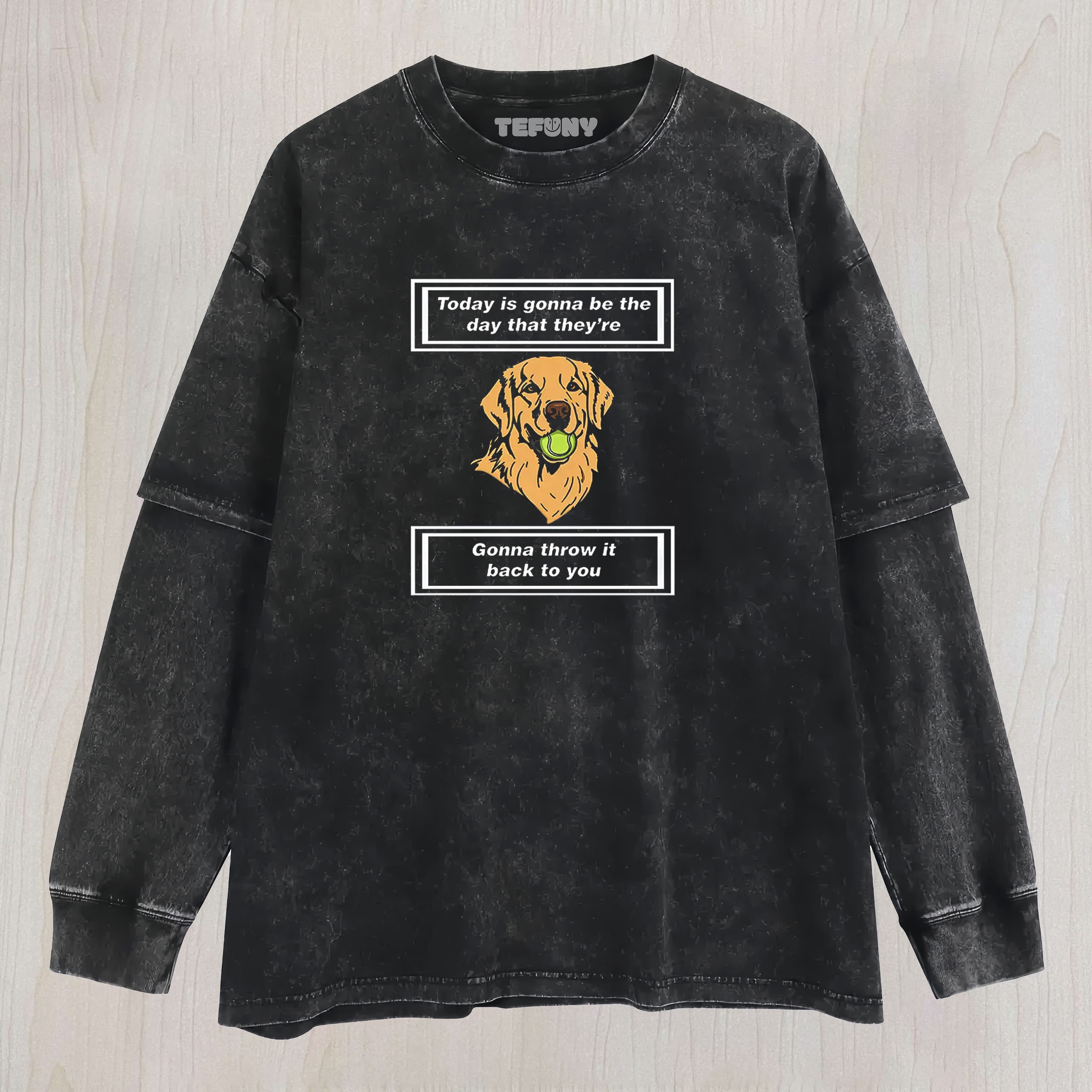 TOKYOCANVAS BACK TO YOU WASHED LAYERED LONG SLEEVE