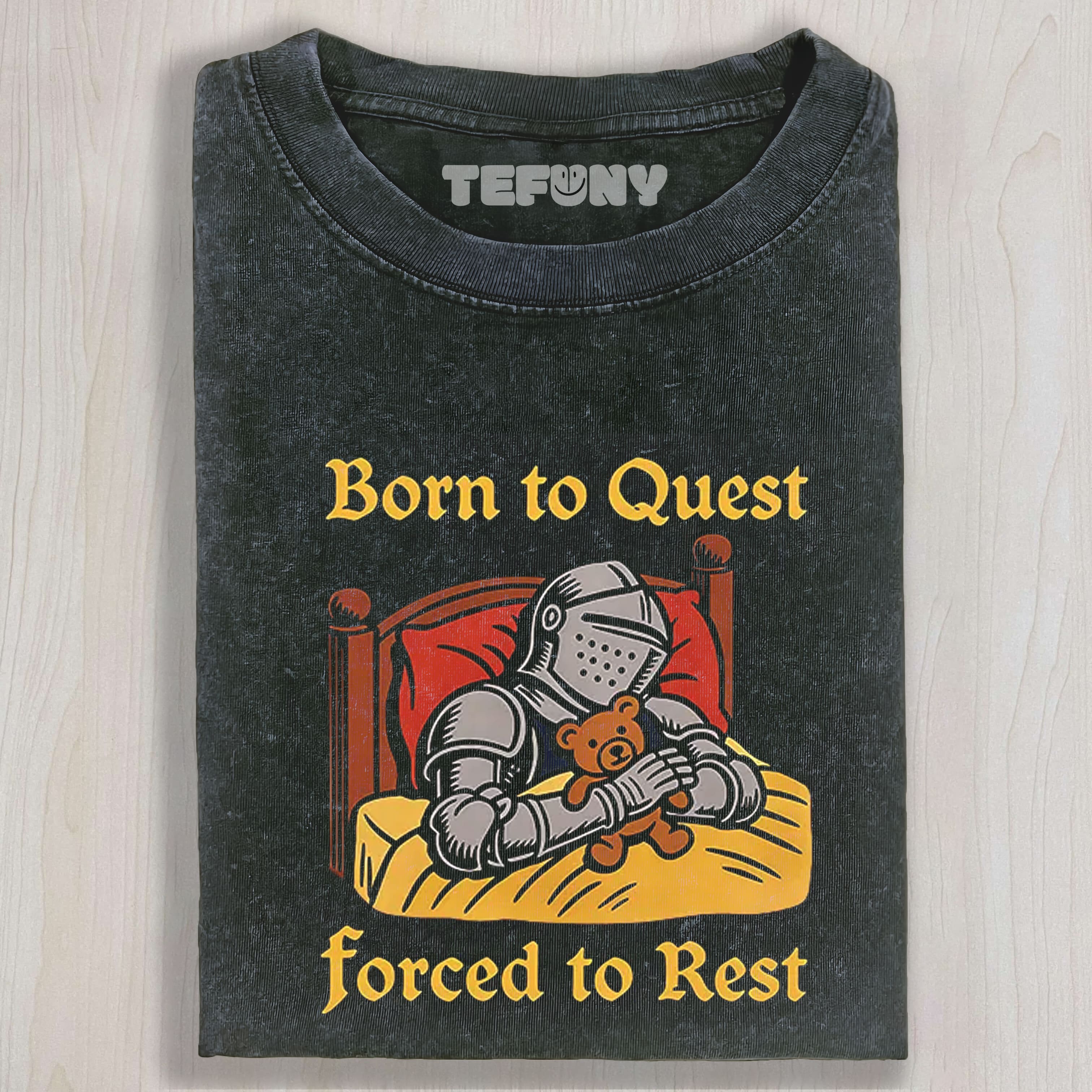 TOKYOCANVAS BORN TO QUEST FORCED TO REST WASHED T-SHIRT