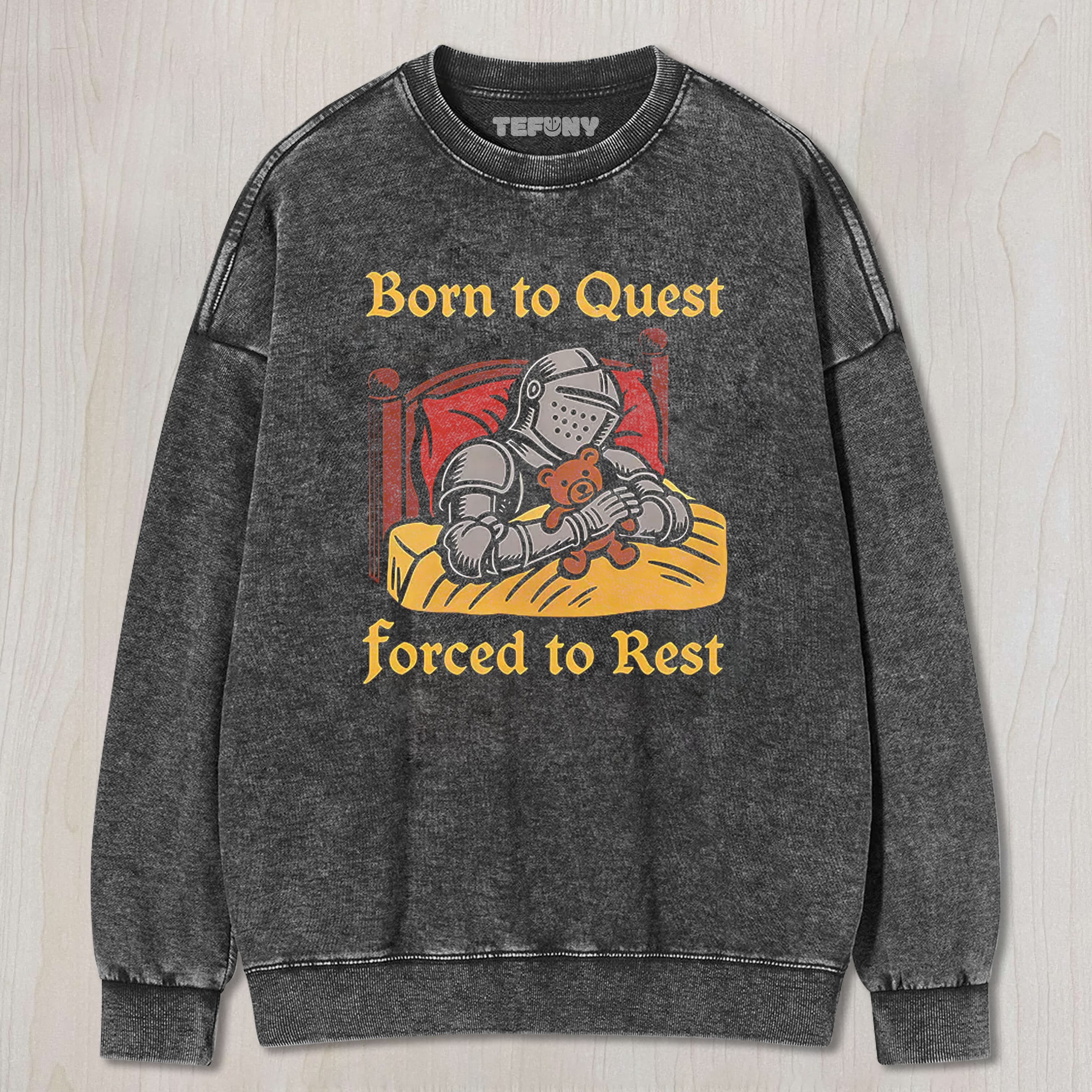 TOKYOCANVAS BORN TO QUEST FORCED TO REST WASHED T-SHIRT