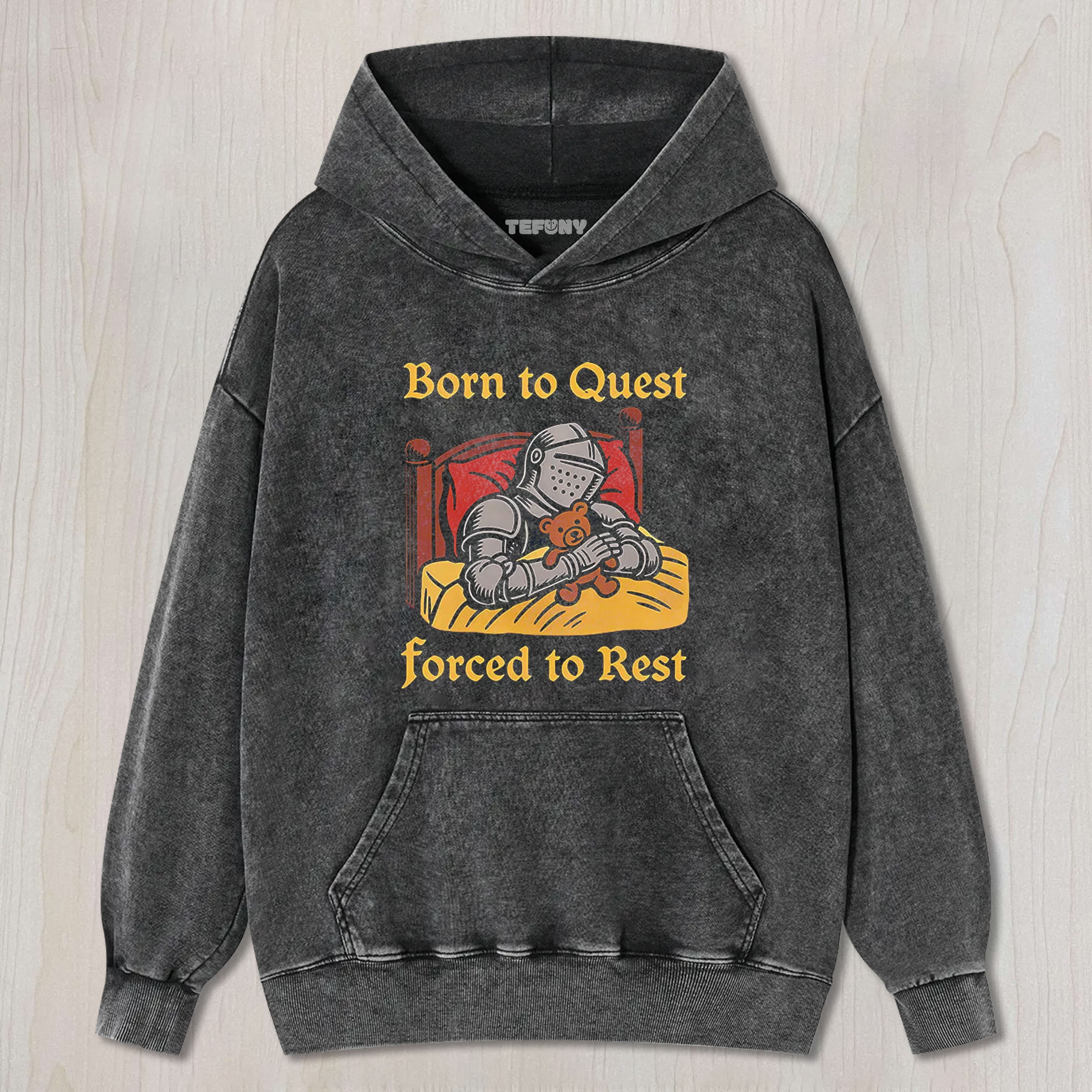 TOKYOCANVAS BORN TO QUEST FORCED TO REST WASHED T-SHIRT
