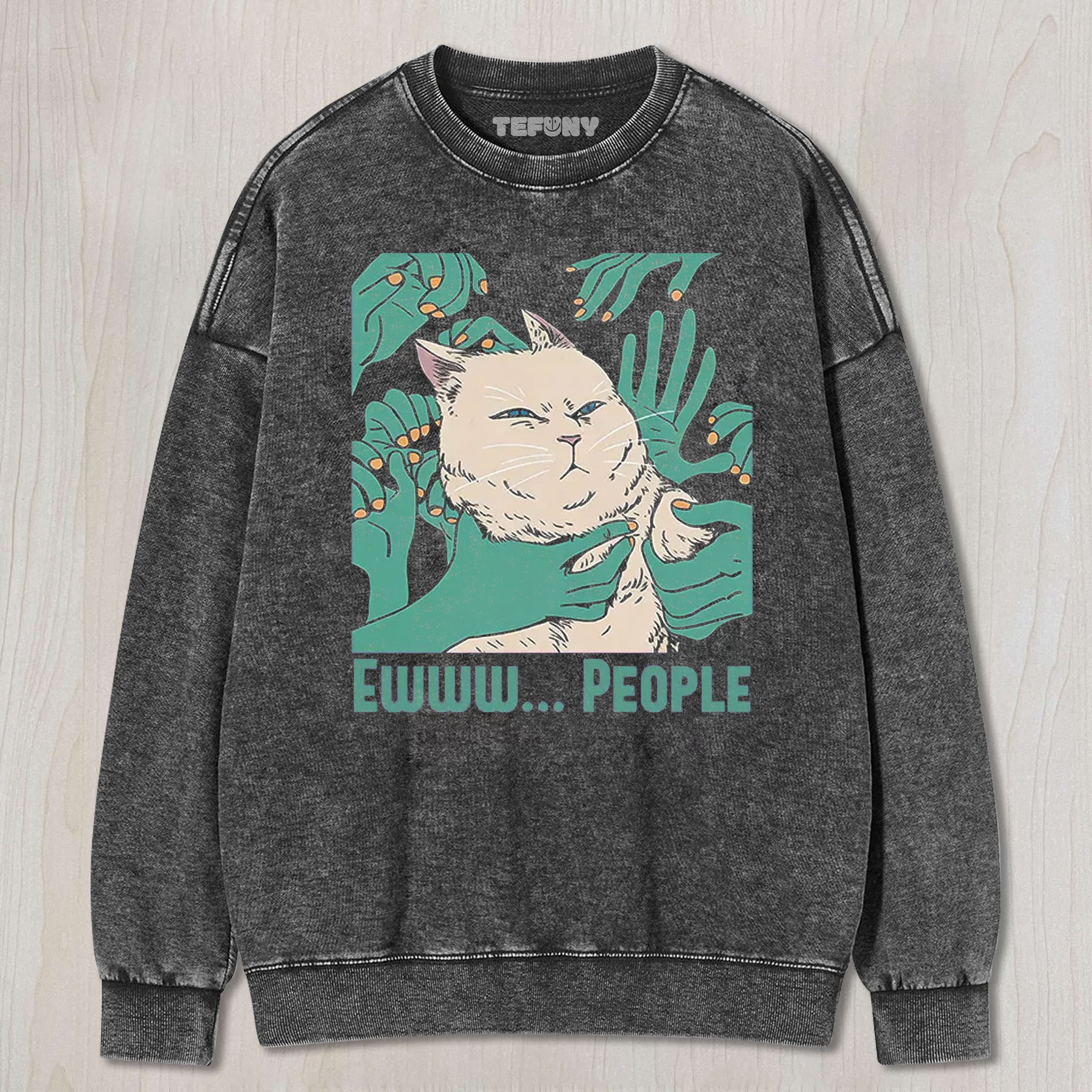 TOKYOCANVAS EWWW... PEOPLE WASHED T-SHIRT