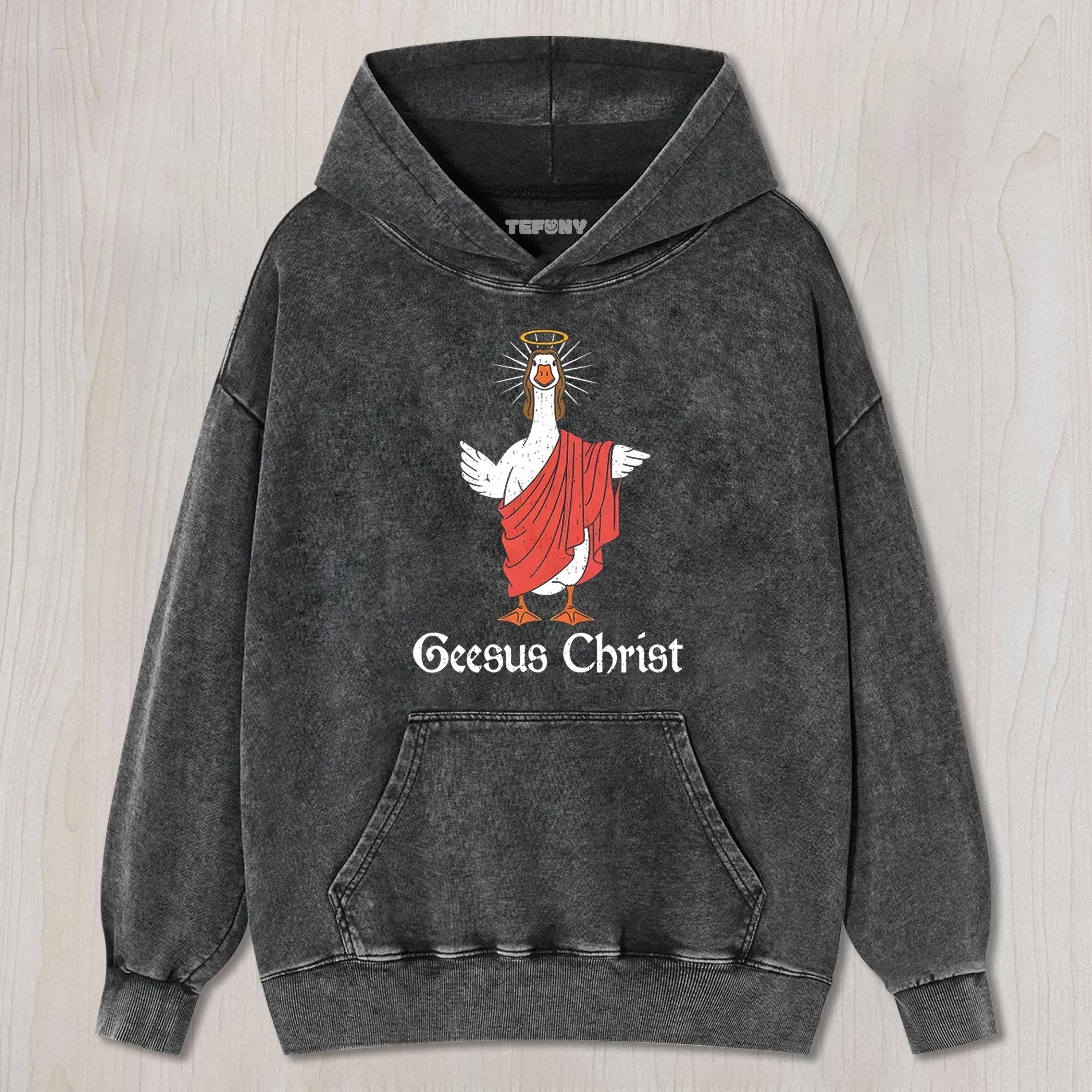 Tokyocanvas Geesus Christ Funny Washed T-SHIRT