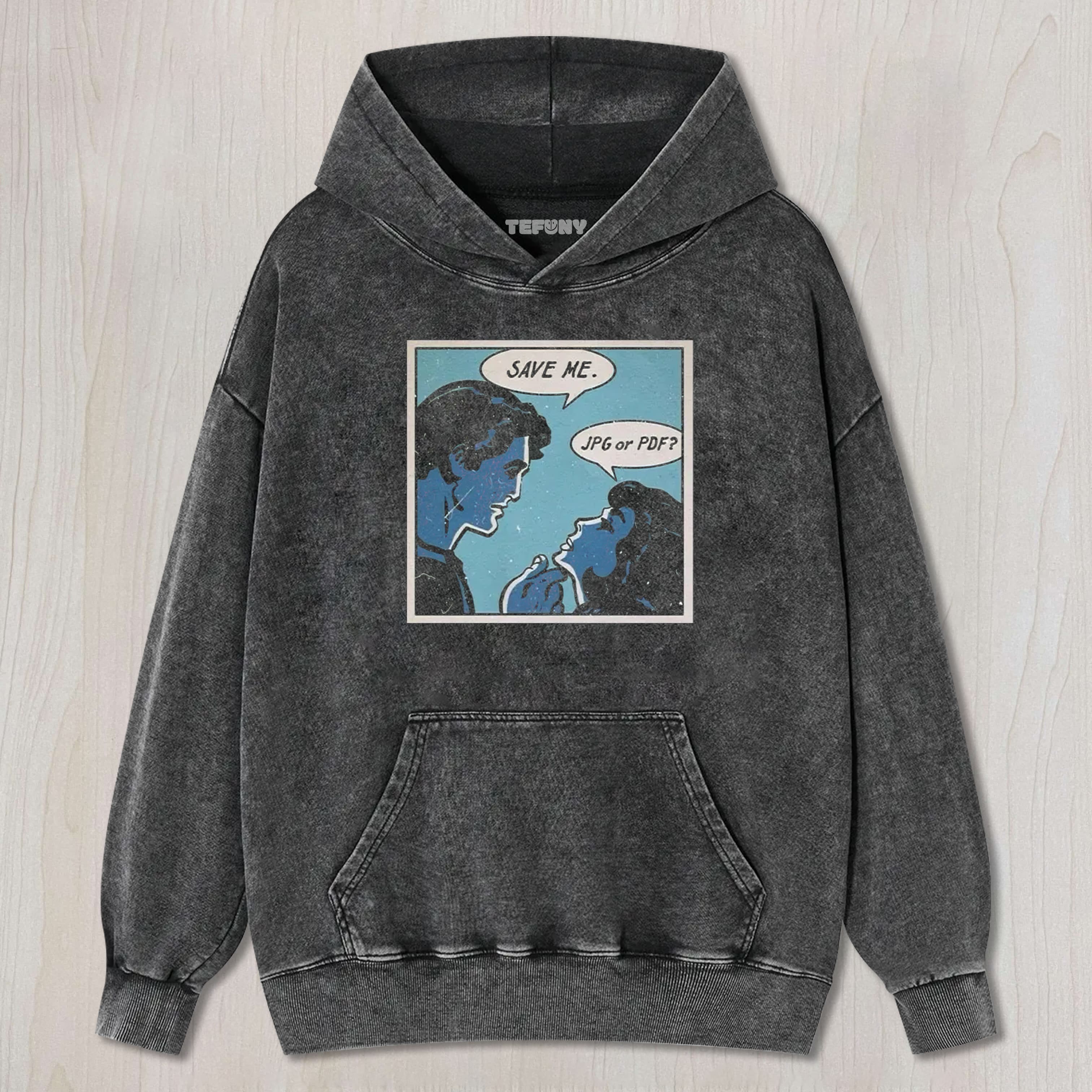 TOKYOCANVAS SAVE ME JPG OR PDF WASHED T-SHIRT
