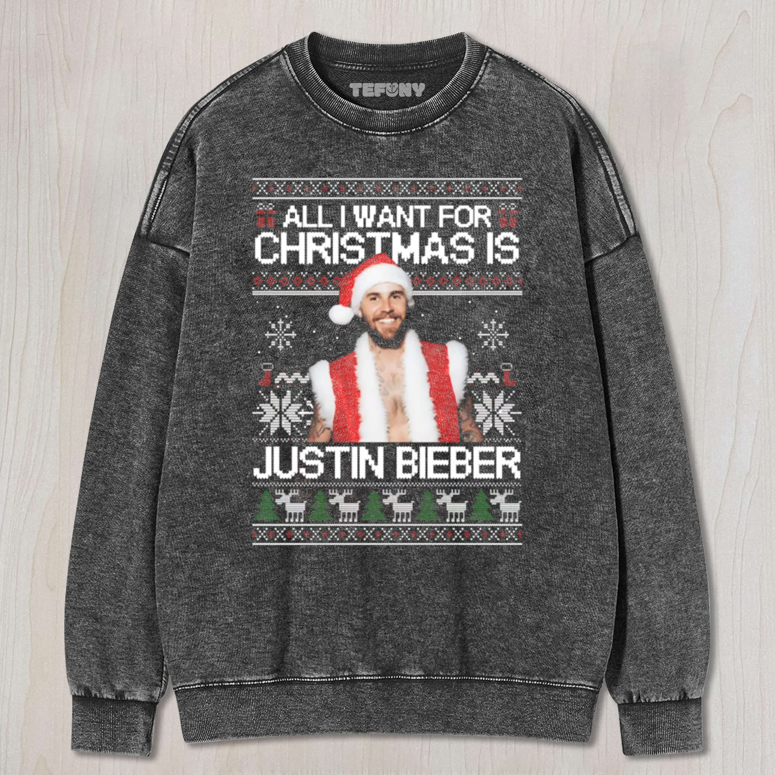 UGLY CHRISTMAS JUSTIN BIEBER TEE & SWEAT & HOOD