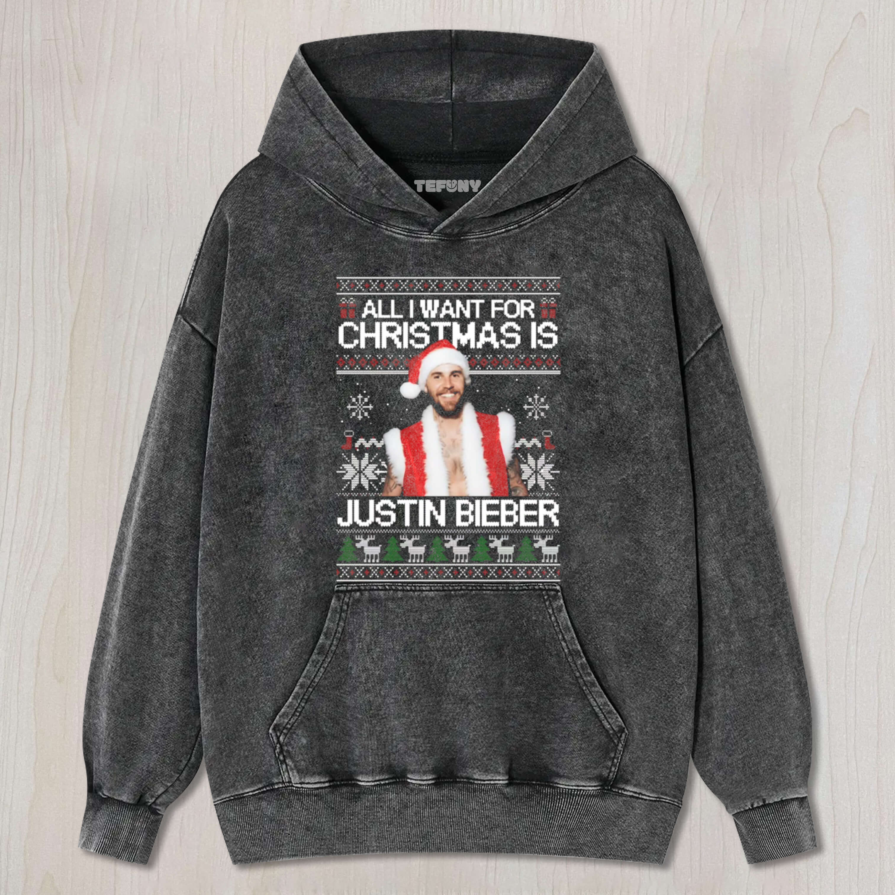 UGLY CHRISTMAS JUSTIN BIEBER TEE & SWEAT & HOOD