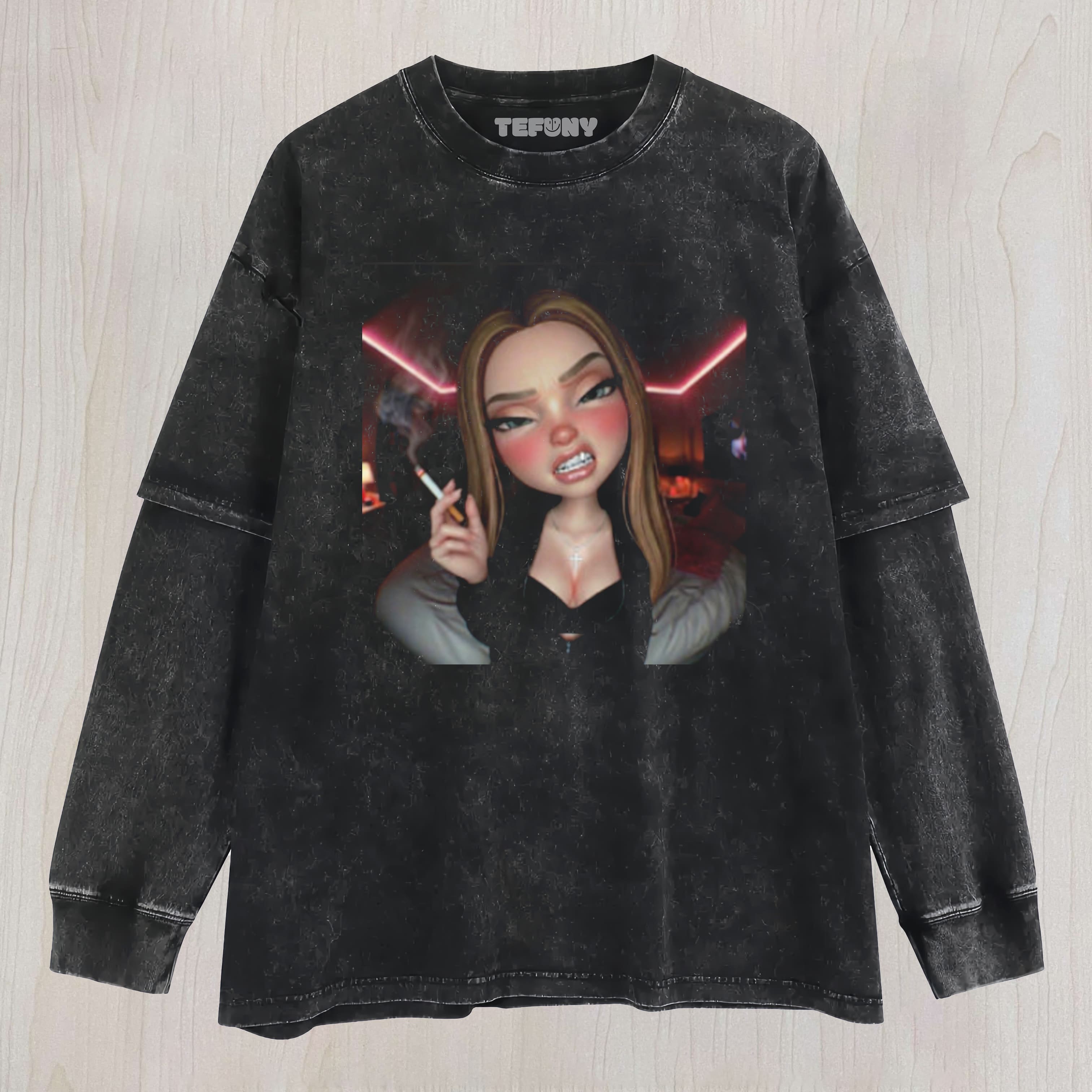 UNBOTHERED DOLL MEME UNISEX TEE, TANK TOP, LAYERED LS, SWEATSHIRT & HOODIE