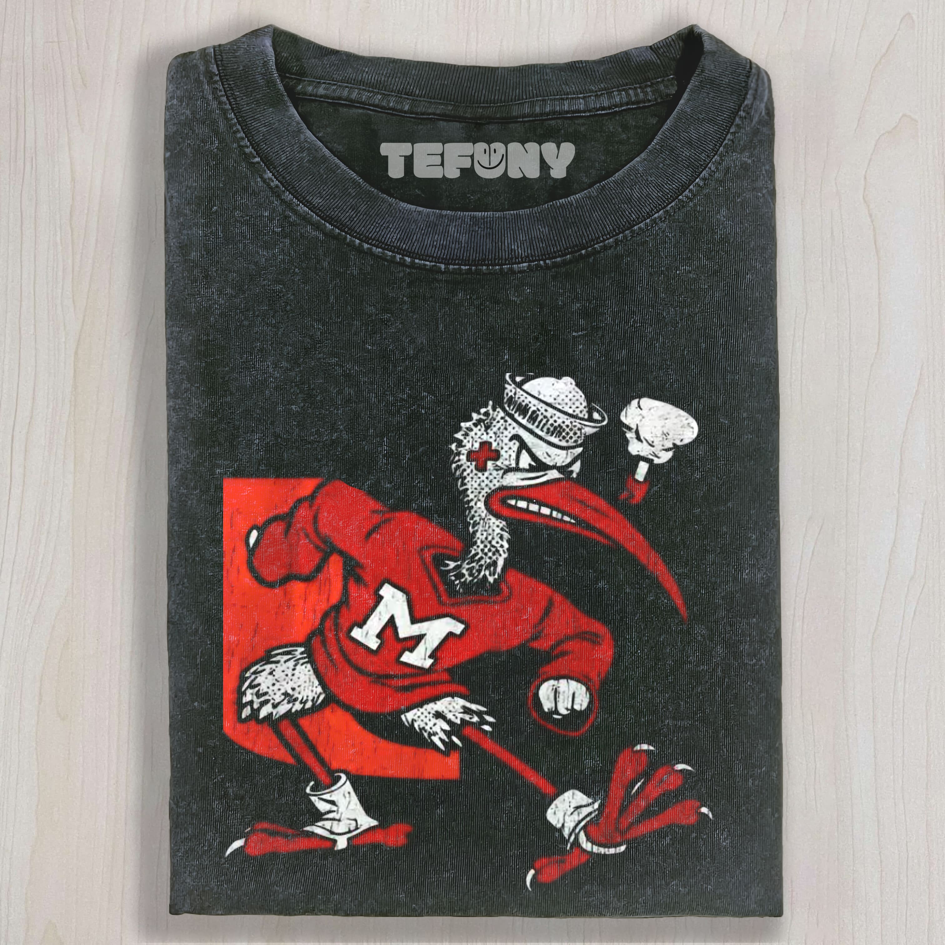 UNIVERSITY MASCOT VINTAGE FOOTBALL UNISEX TEE, TANK TOP, LAYERED LS, SWEATSHIRT & HOODIE