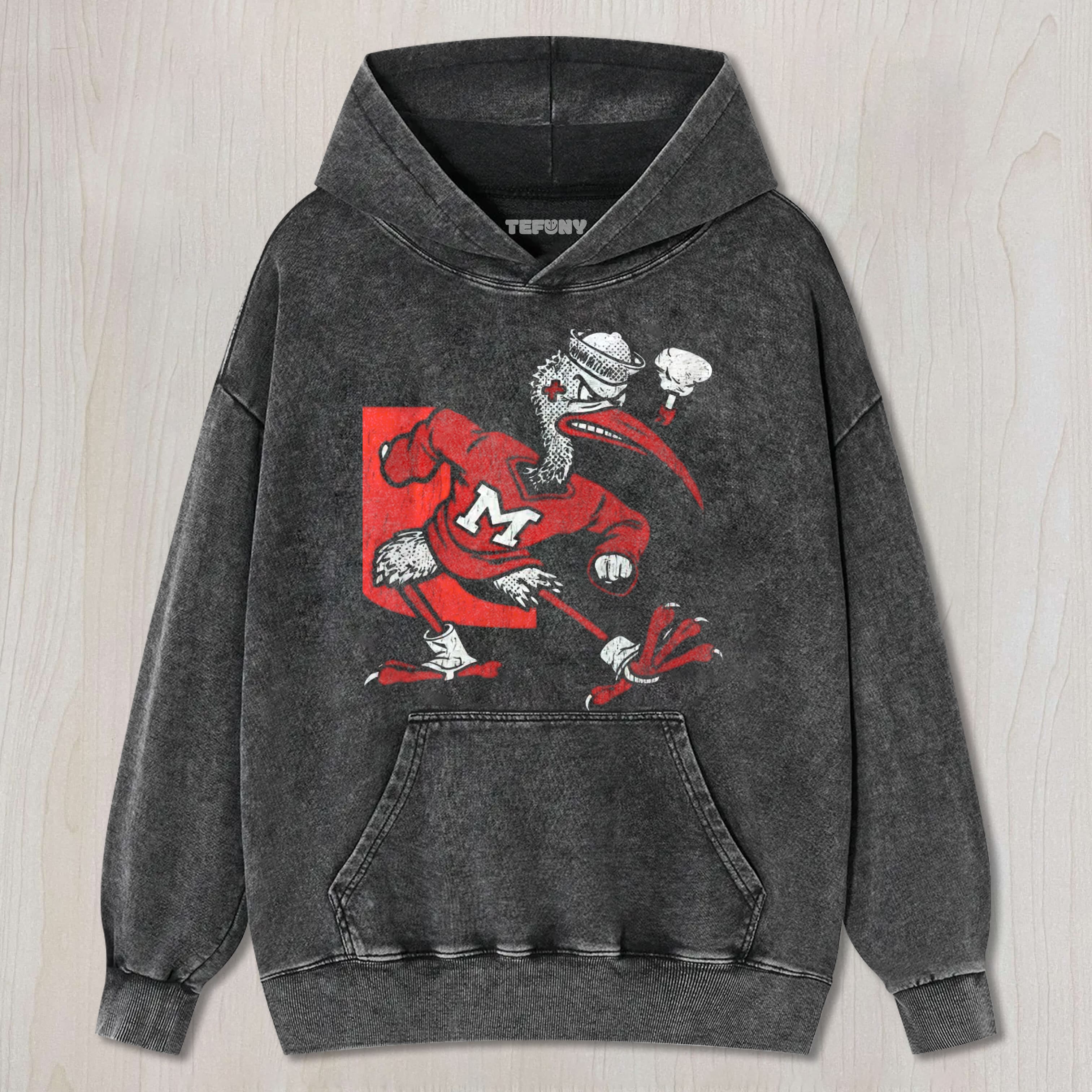 UNIVERSITY MASCOT VINTAGE FOOTBALL UNISEX TEE, TANK TOP, LAYERED LS, SWEATSHIRT & HOODIE