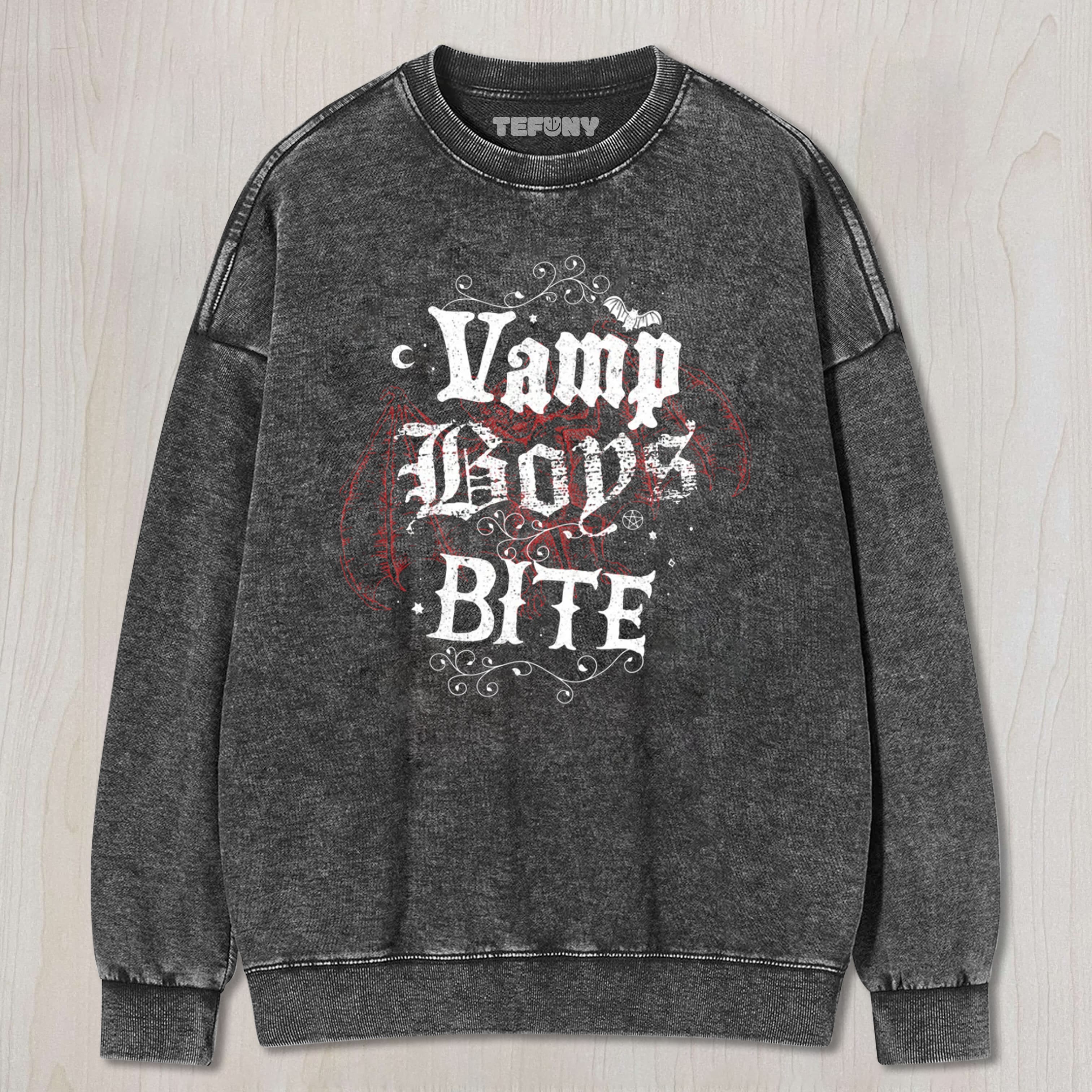 VAMP BOYS BITE UNISEX TEE, TANK TOP, LAYERED LS, SWEATSHIRT & HOODIE